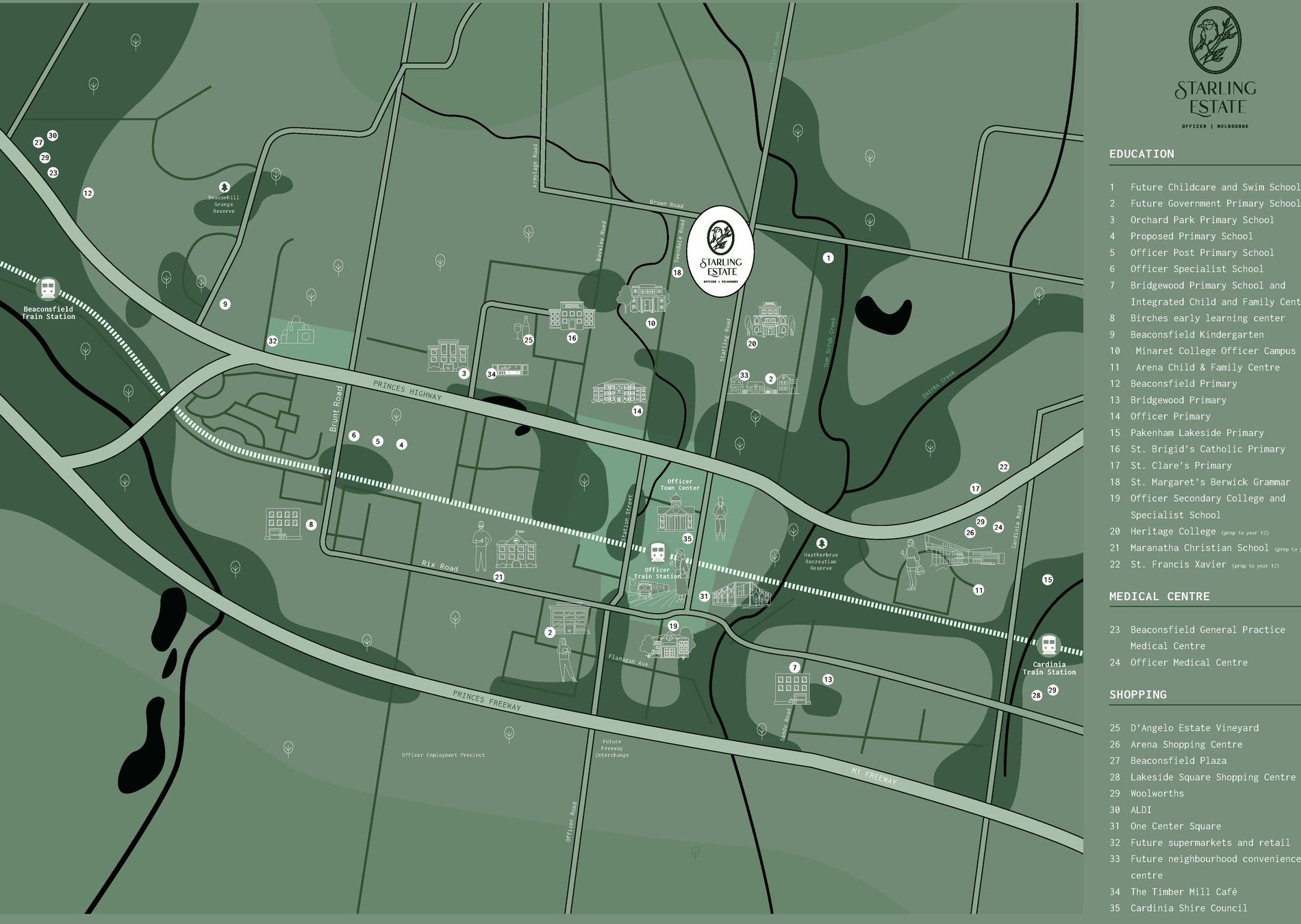 Starling Estate - Officer Location Map