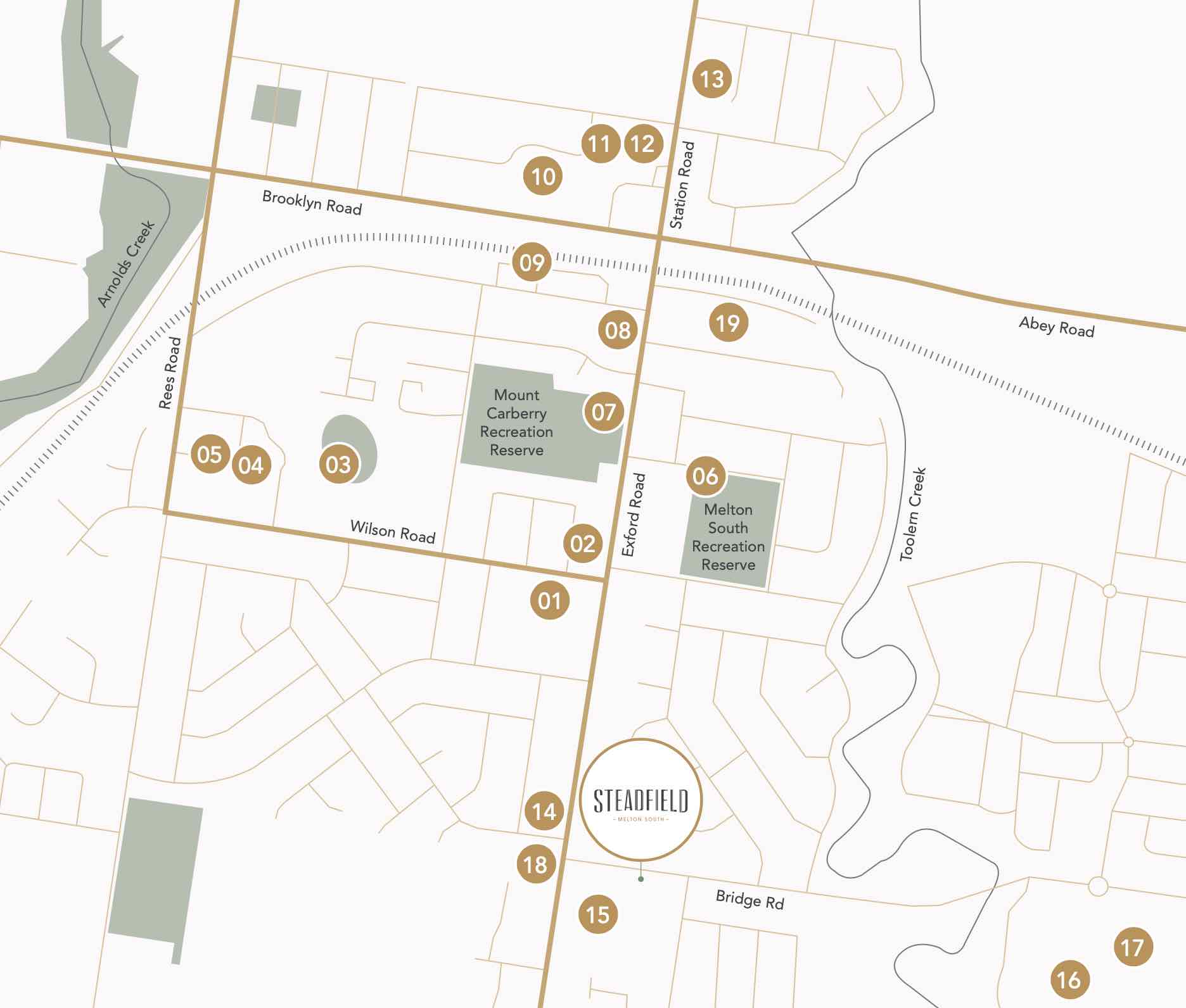 Steadfield Estate - Melton South Location map_0
