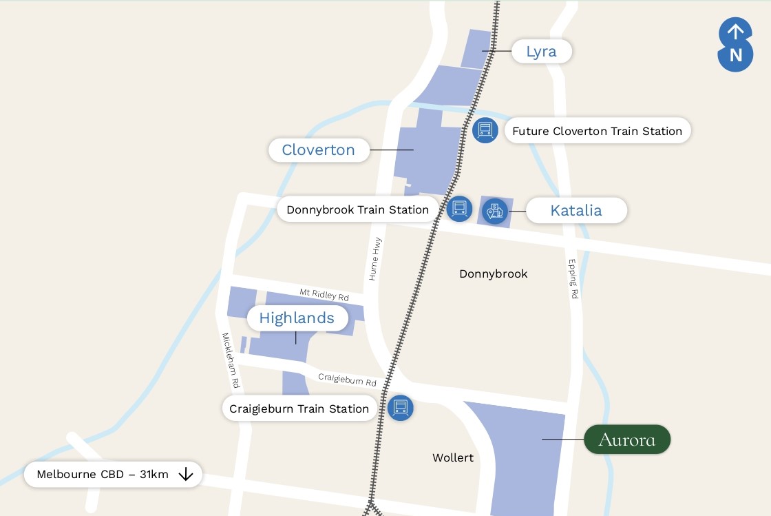 Stockland Aurora - Woller Location Map