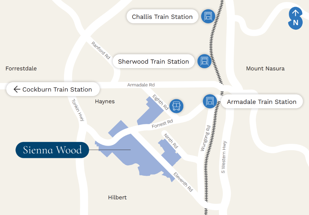 Stockland Sienna Wood - Hilber Location Map