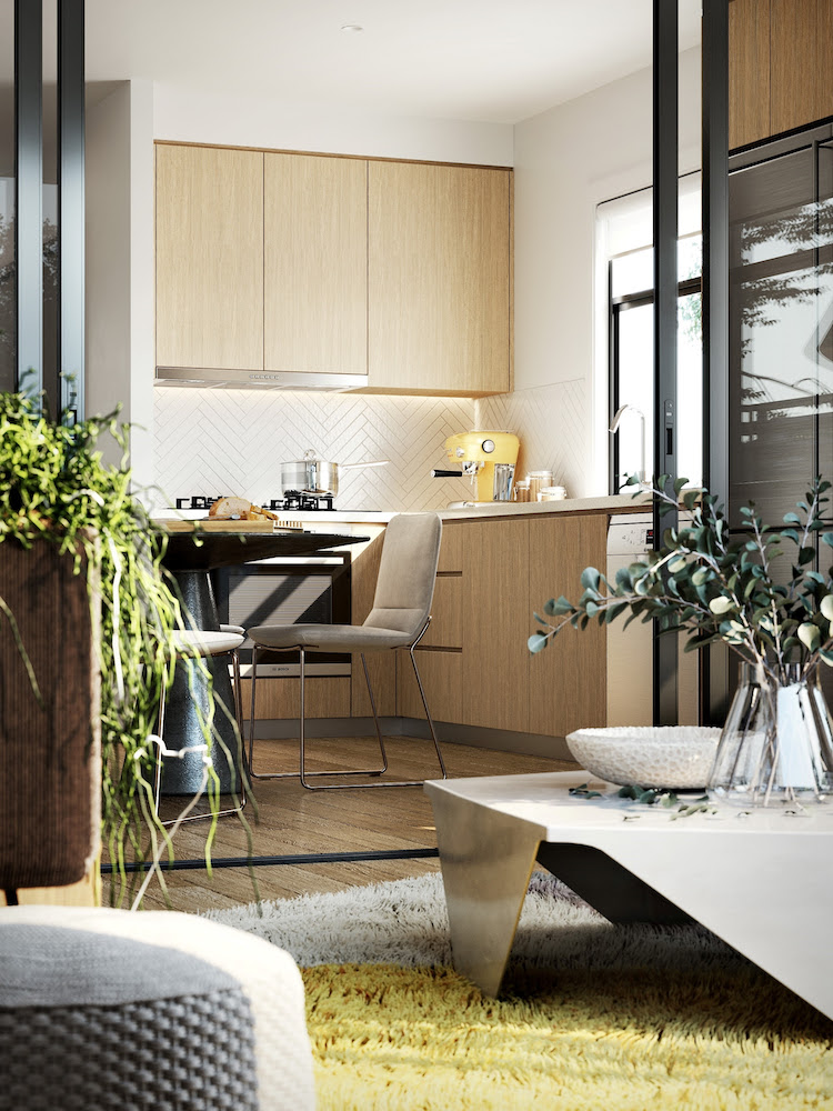 Stud Park Residence - Rowville Living render