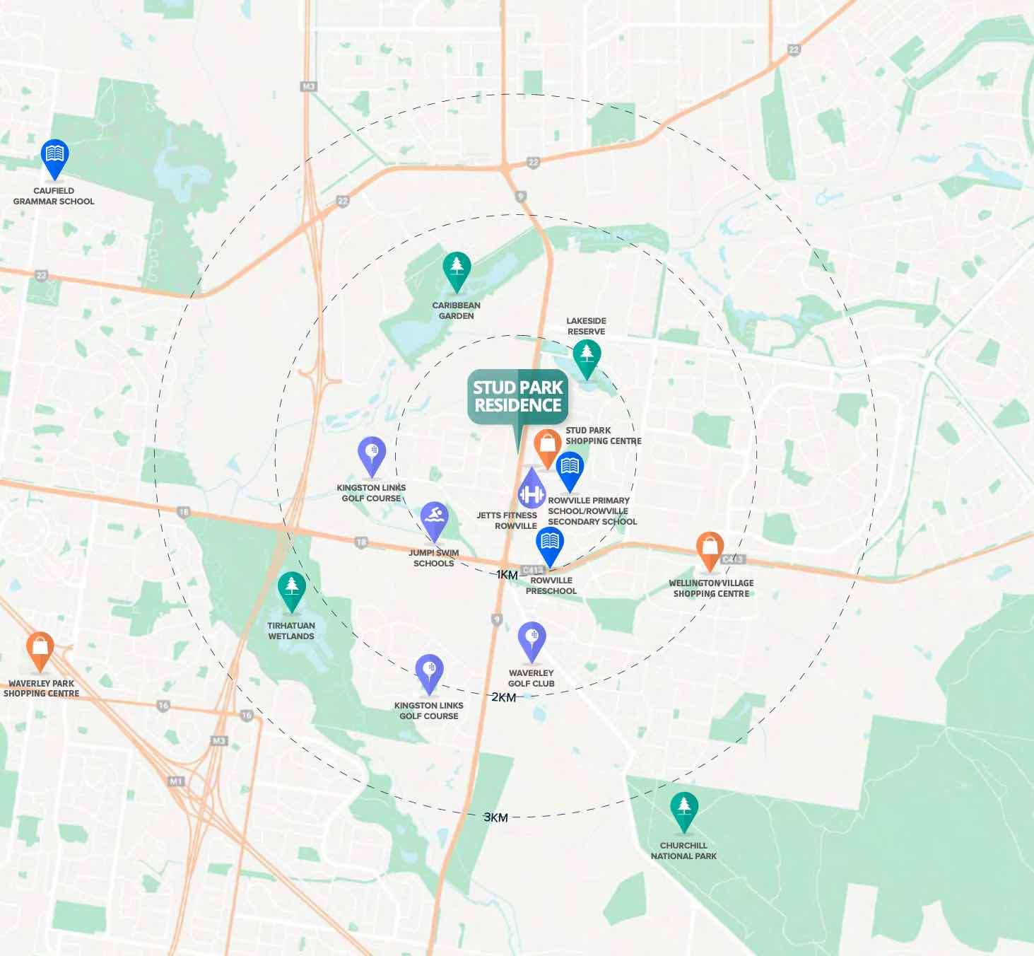 Stud Park Residence - Rowville Location map