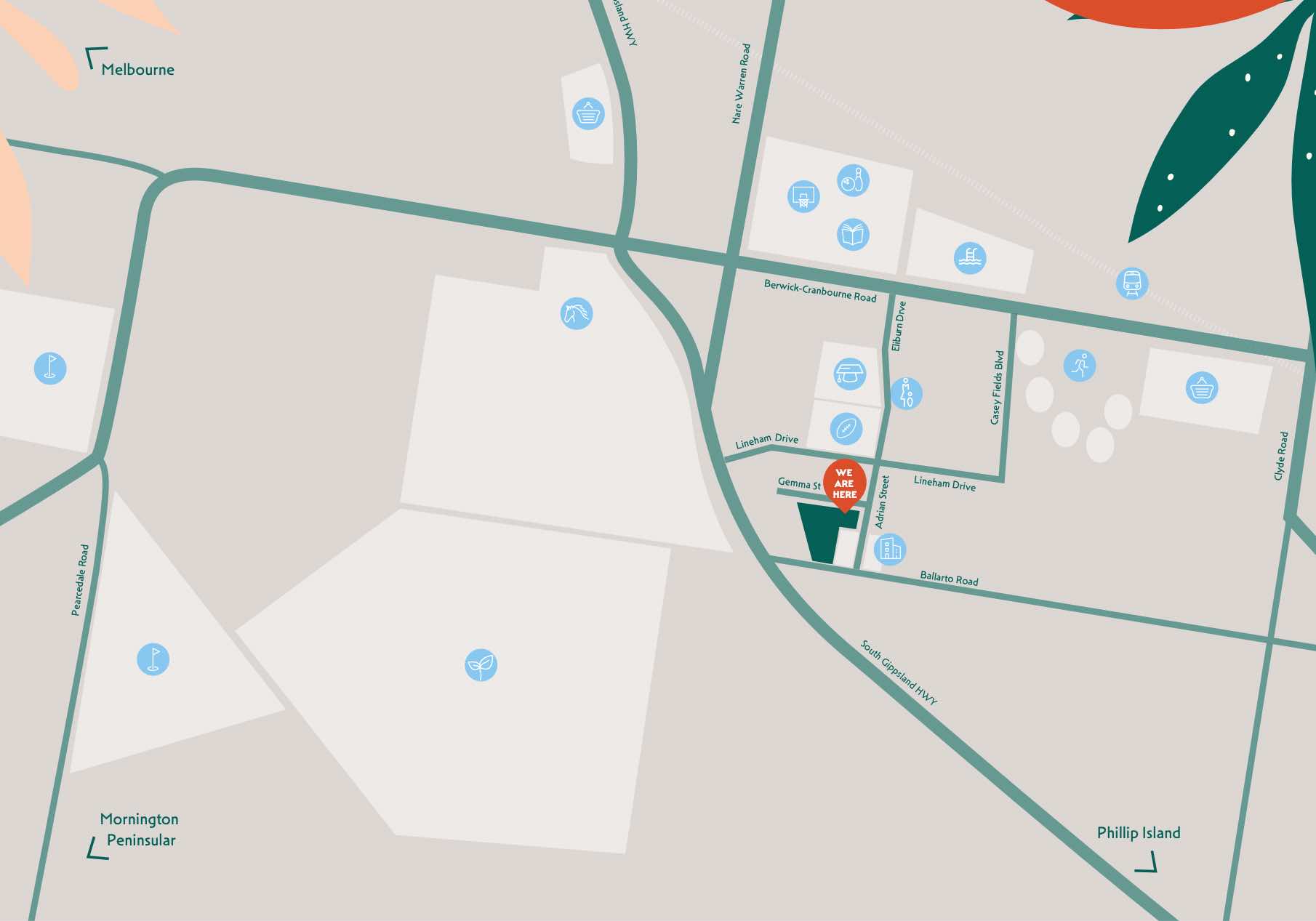 Summerland Estate - Cranbourne East Location map