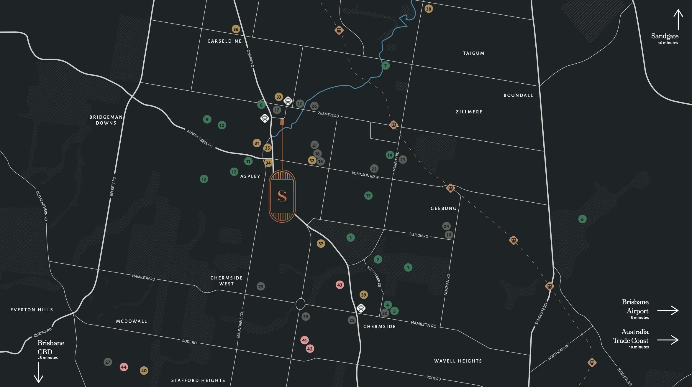 Sunderland Residences - Aspley Location map