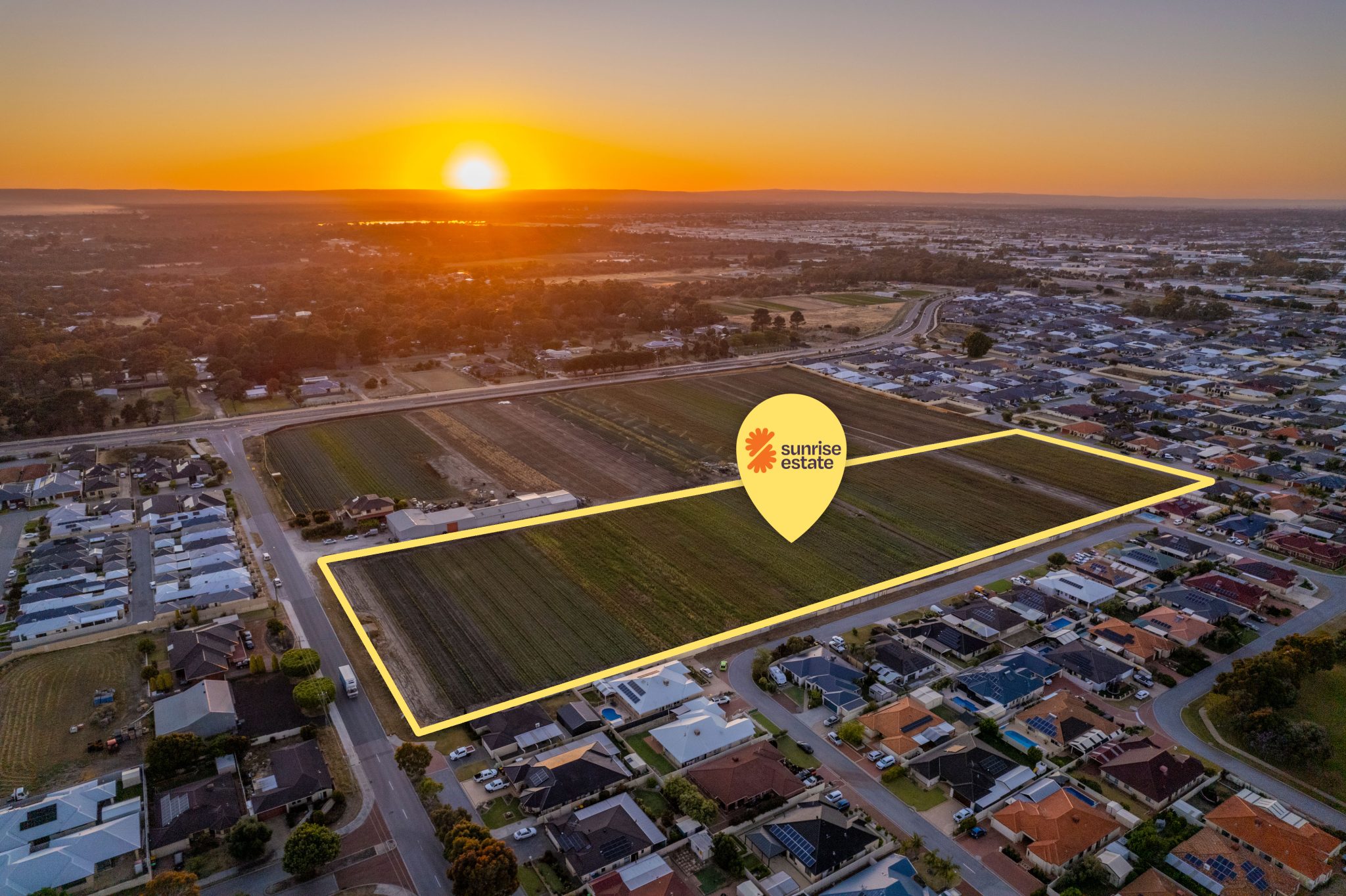 Sunrise Estate - Pearsall Aerial
