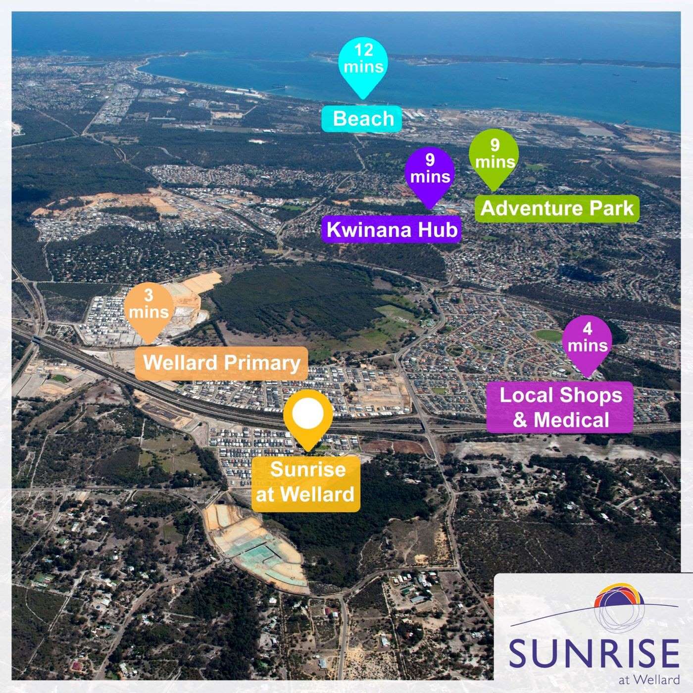 Sunrise at Wellard Estate - Wellard Aerial
