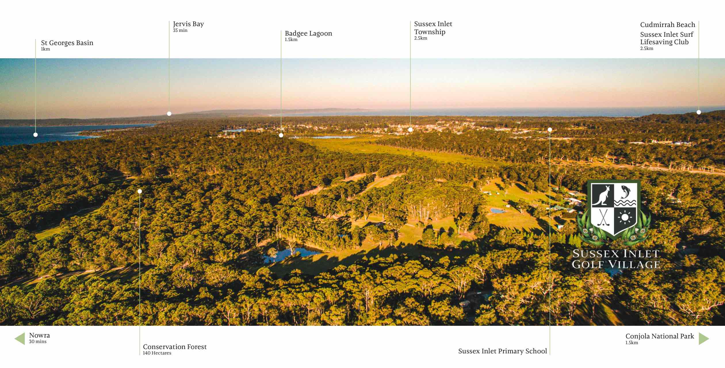 Sussex Inlet Golf Village Estate - Sussex Inlet Aerial