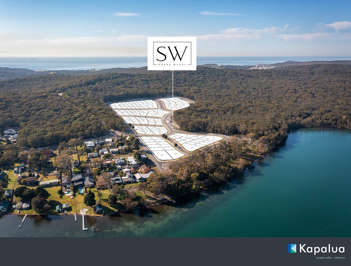 Sylvia Waters Estate - Nords Wharf Aerial