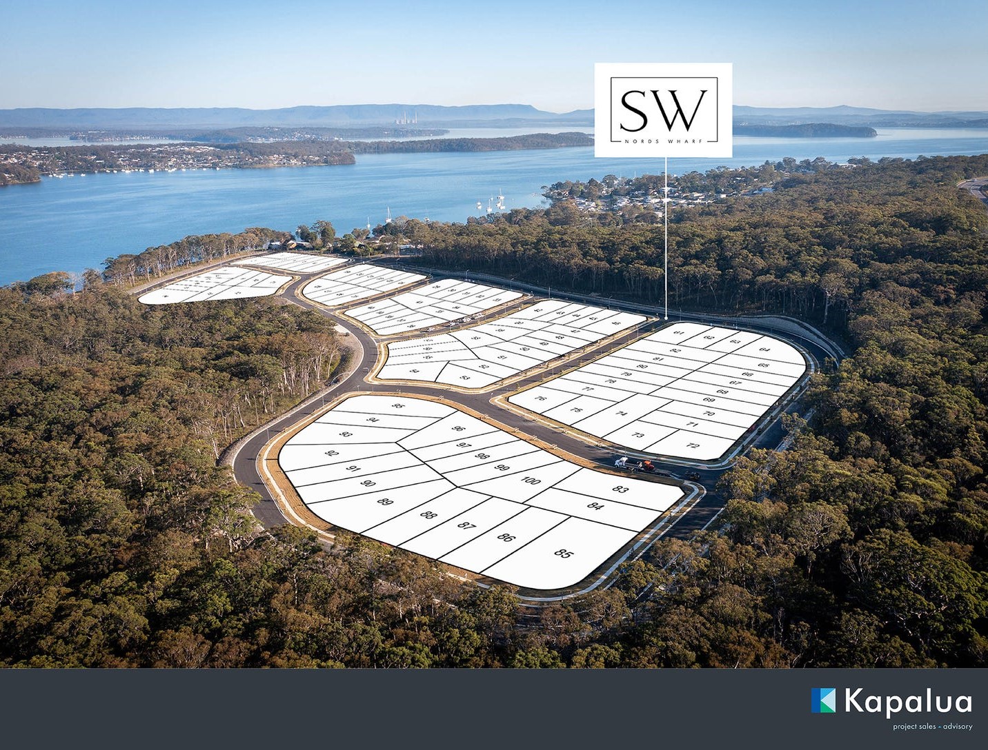 Sylvia Waters Estate - Nords Wharf Aerial