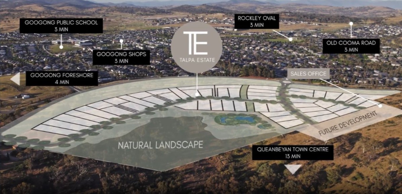 Talpa Estate - Googong Aerial