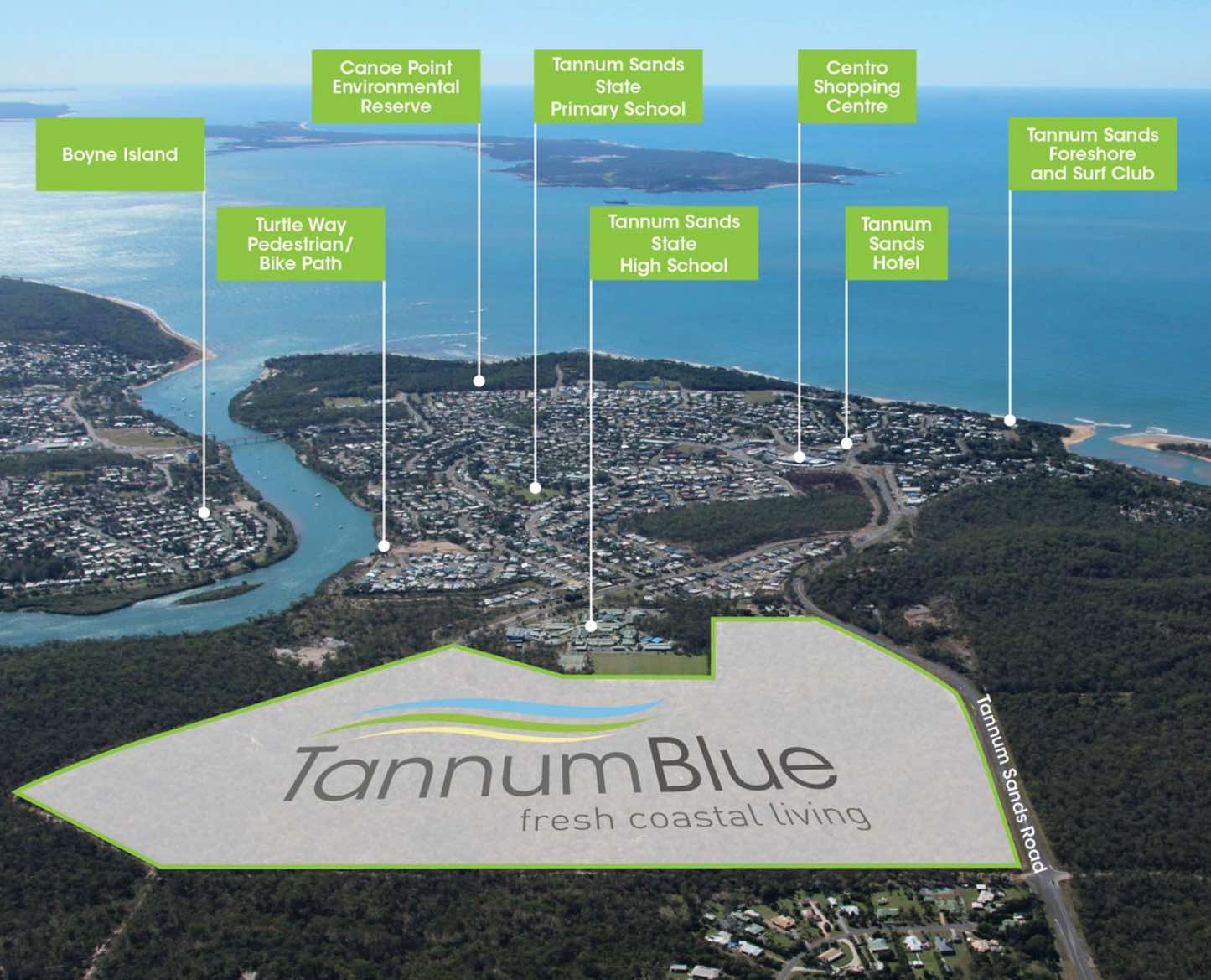Tannum Blue Estate - Tannum Sands Aerial