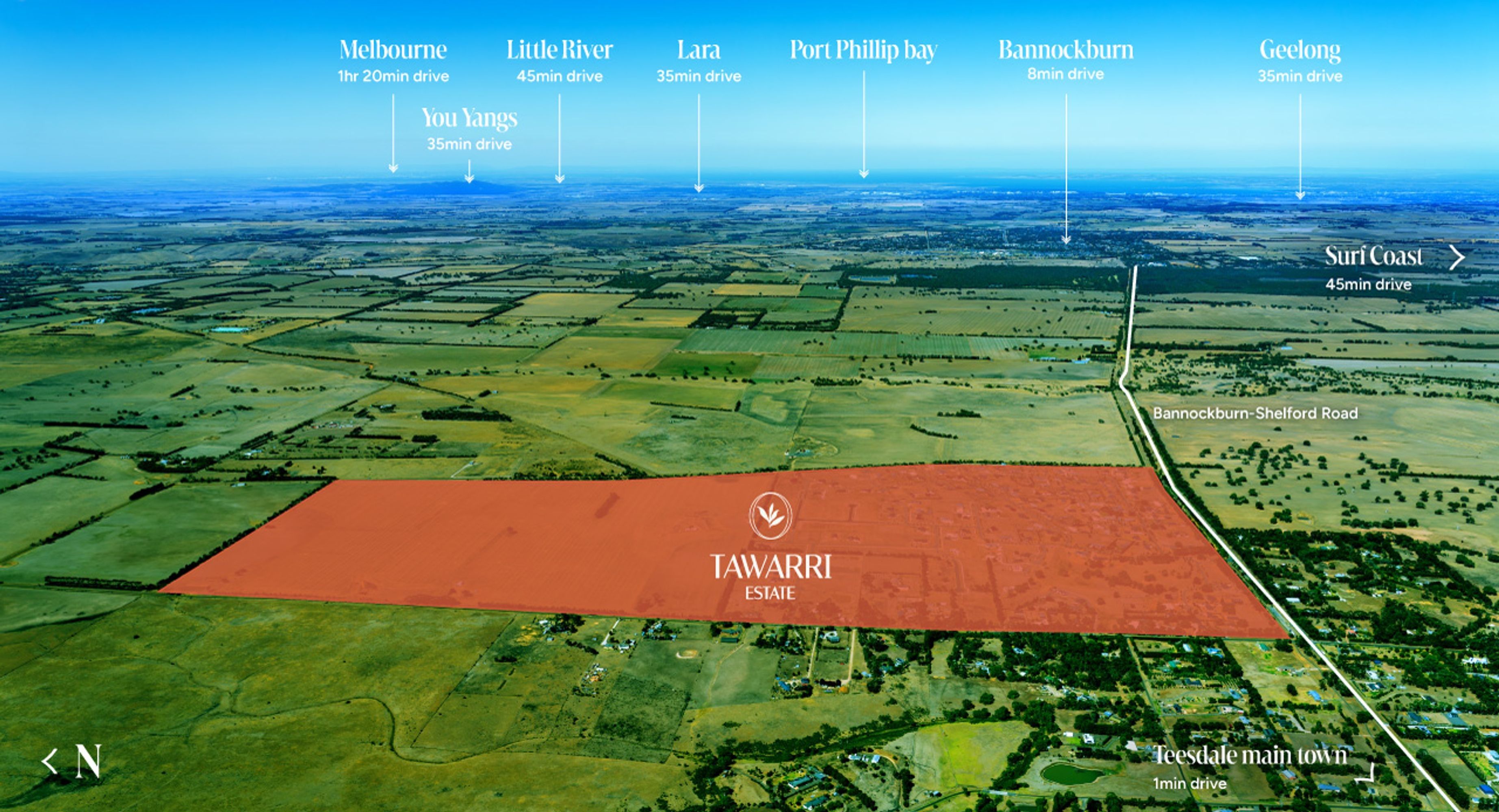 Tawarri Estate - Teesdale Aerial