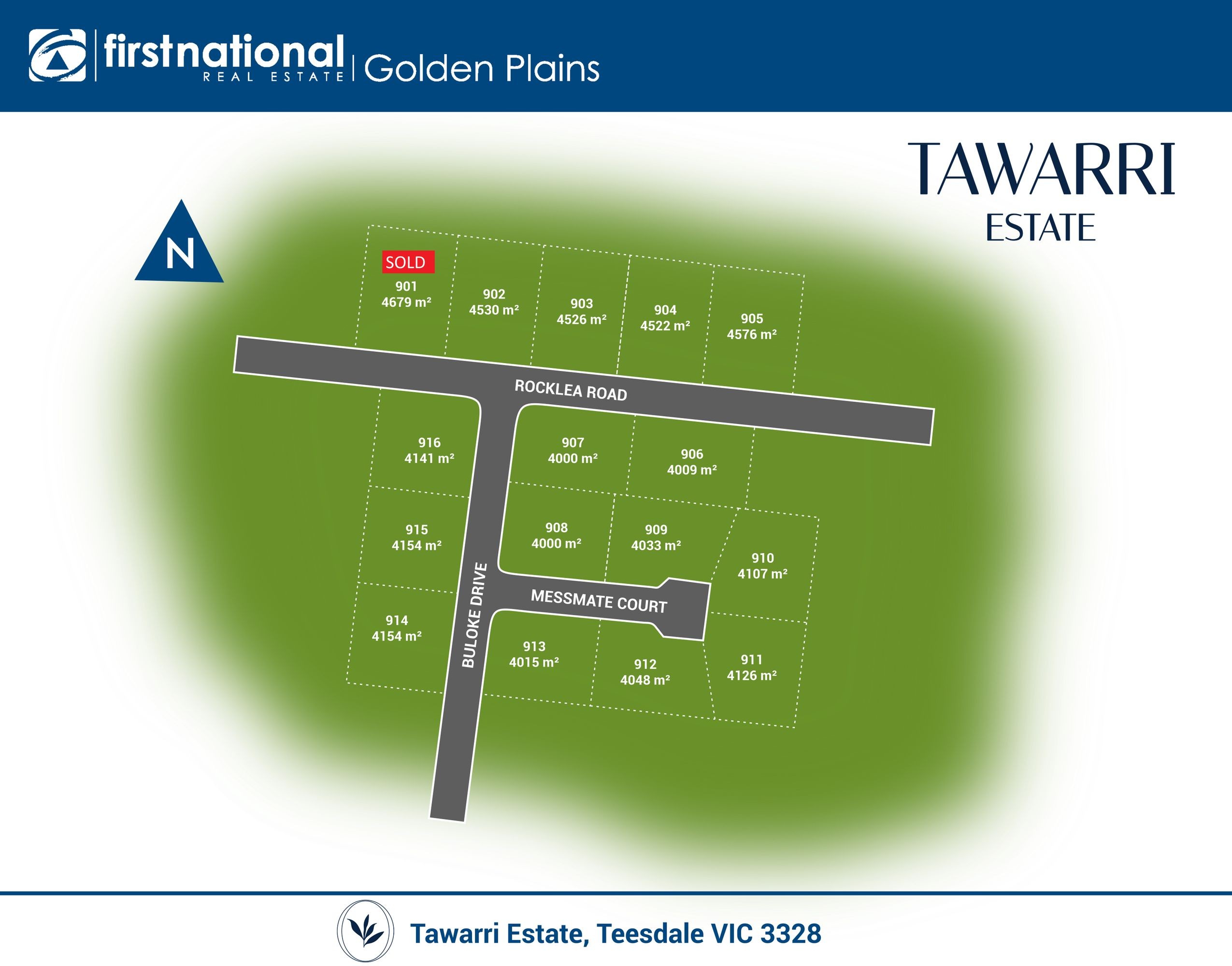 Tawarri Estate - Teesdale Release Map