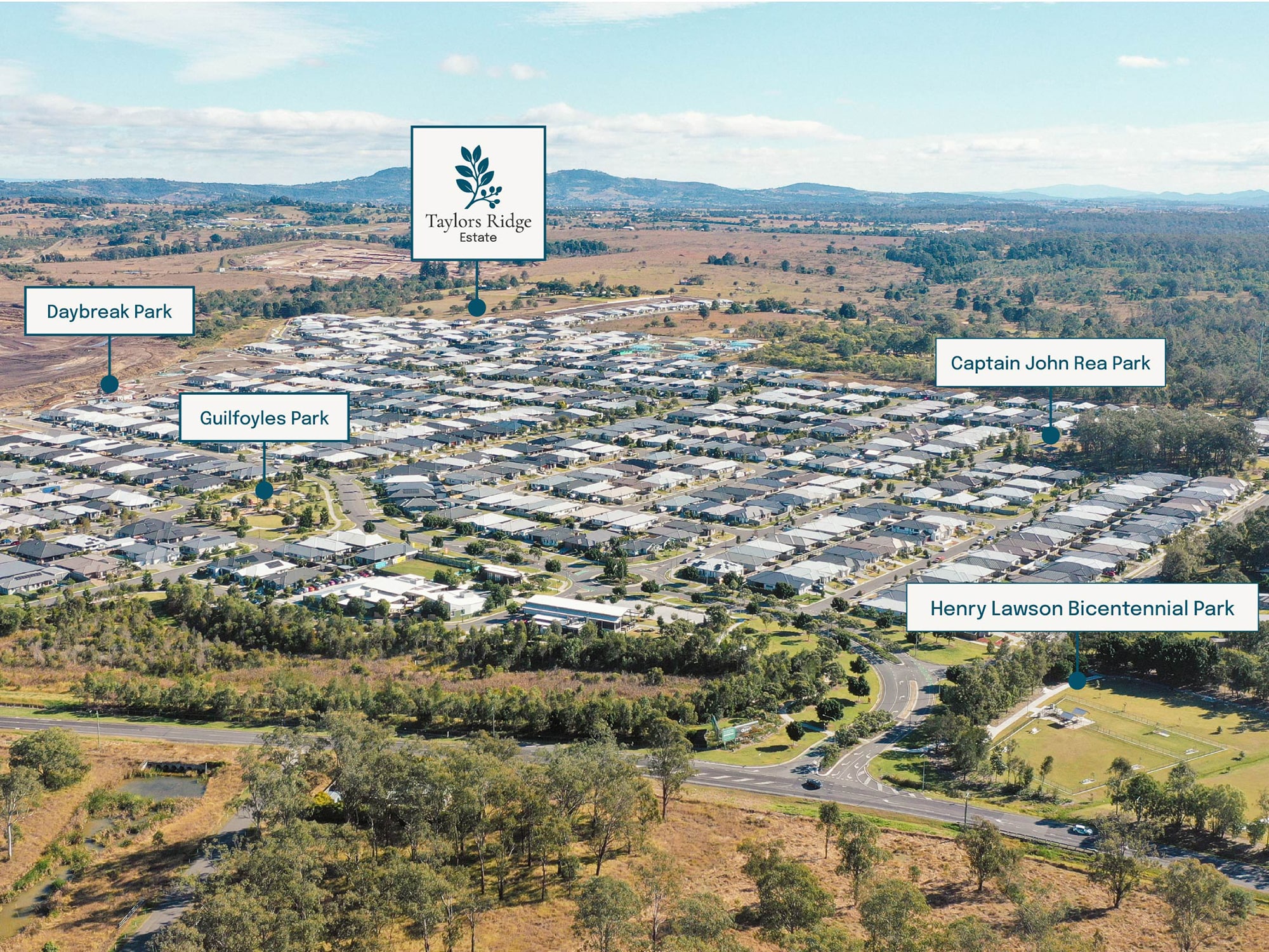 Taylors Ridge Estate - Walloon Aerial