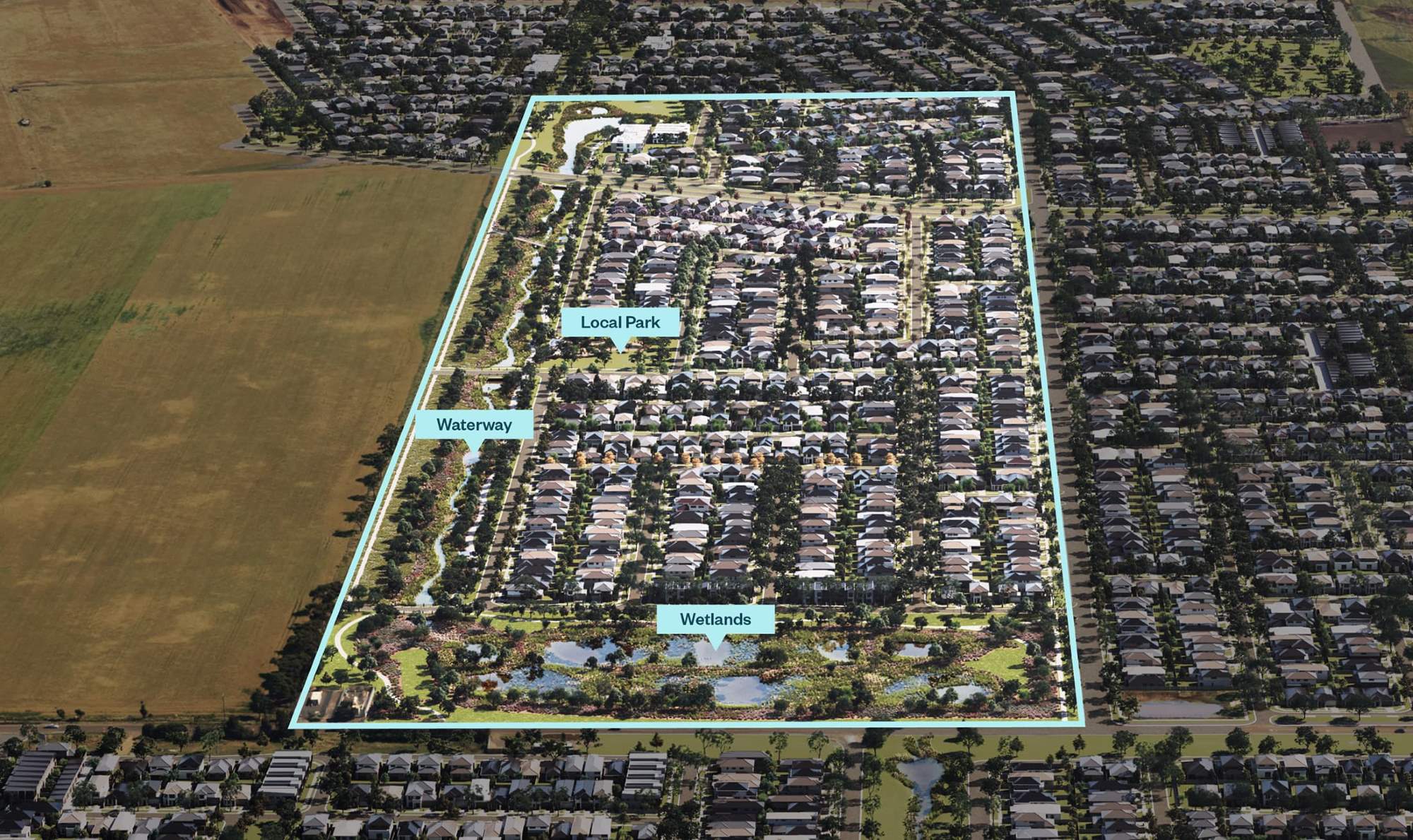 Taylors Run Estate - Fraser Ris Aerial