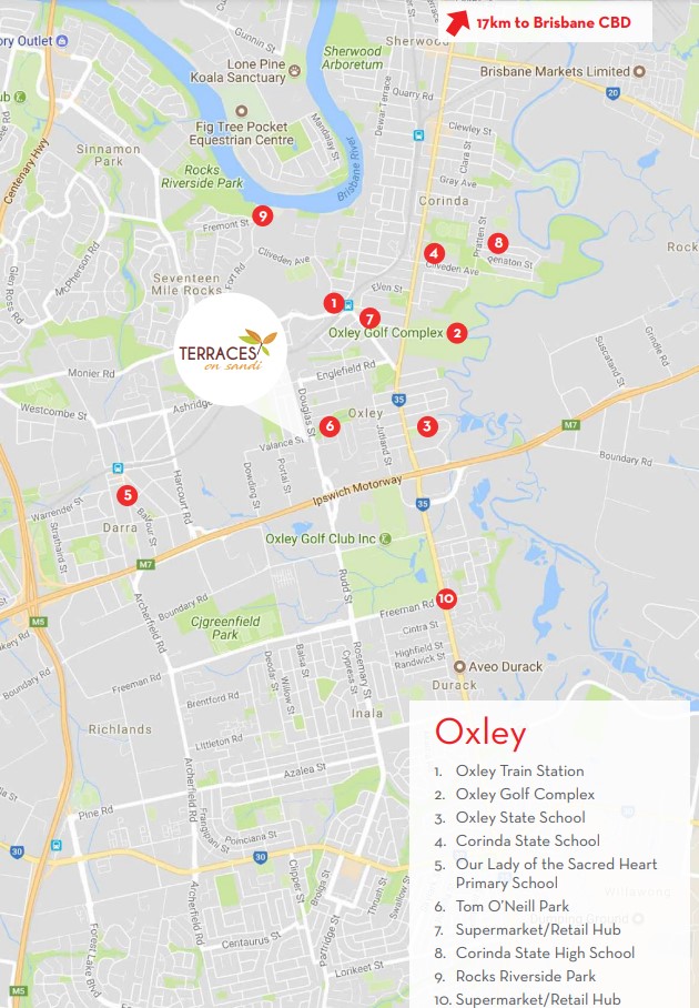 Terraces on Sandi 46 Portal Street Oxley - Location