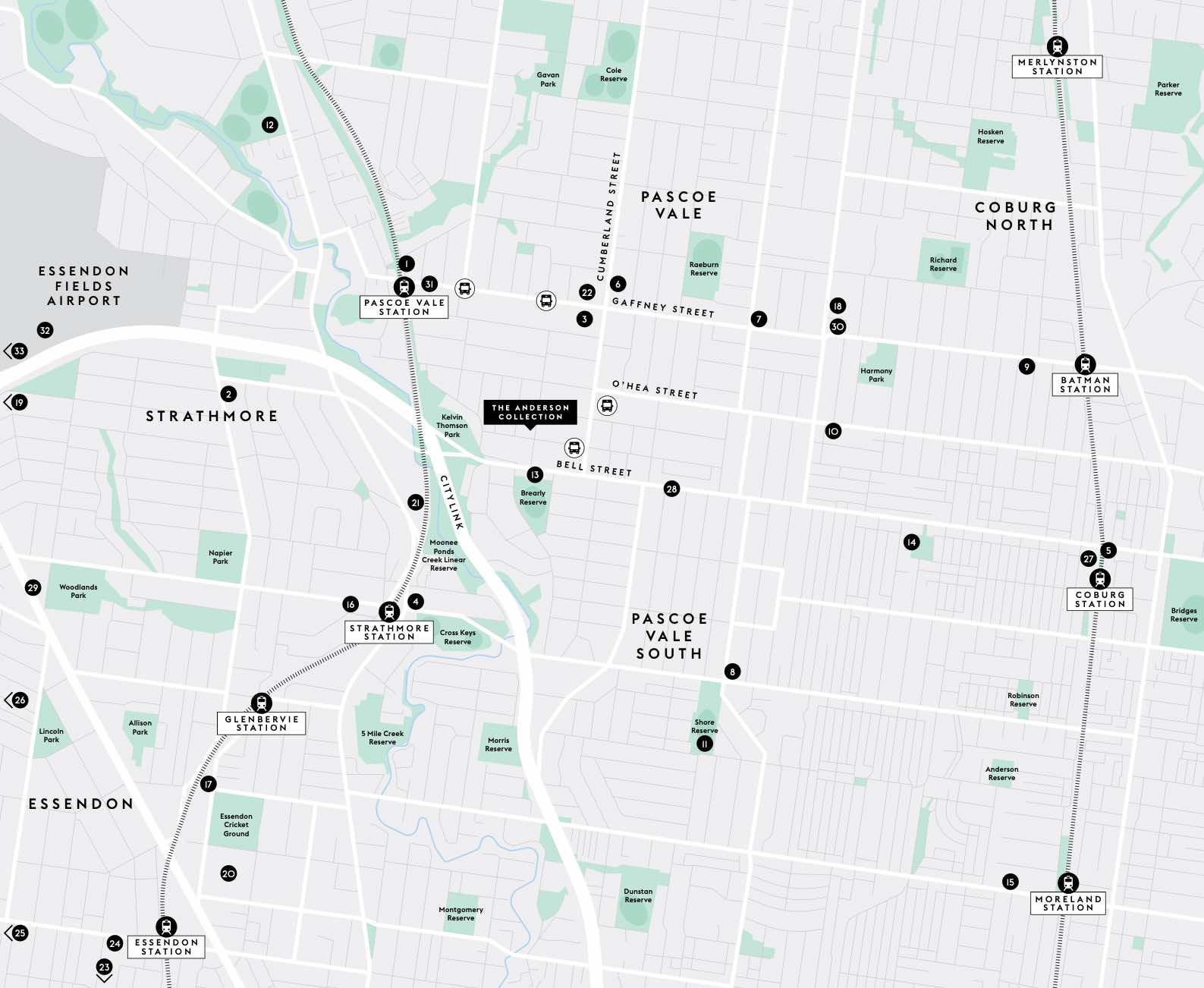 The Anderson Collection Townhomes - Pascoe Vale South Location map