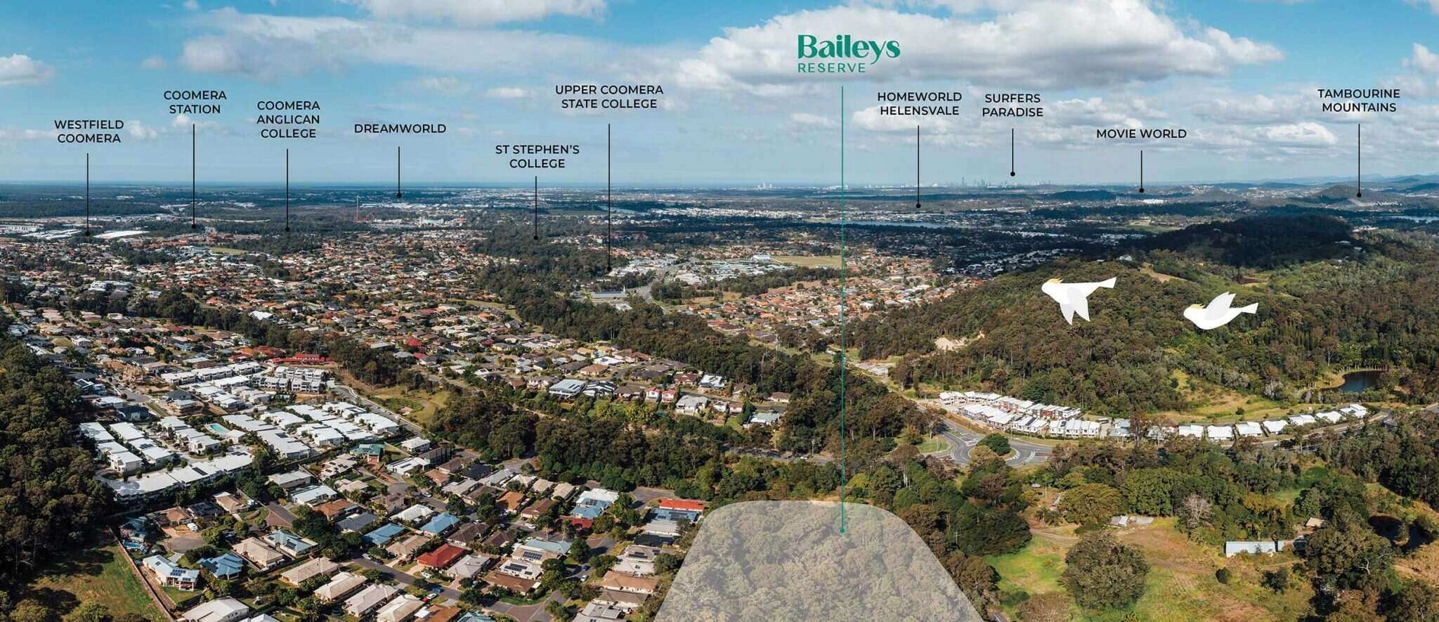 The Baileys Reserve Estate - Upper Coomera Aerial
