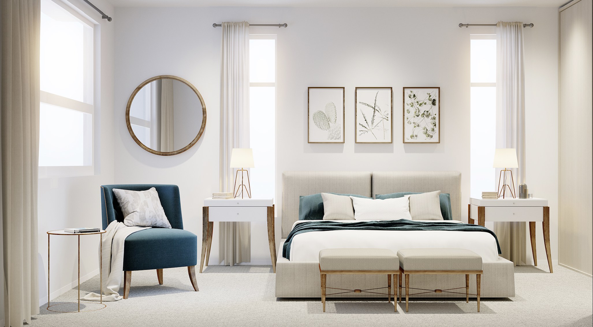The Chapel Residence – Keysborough Bedroom Render