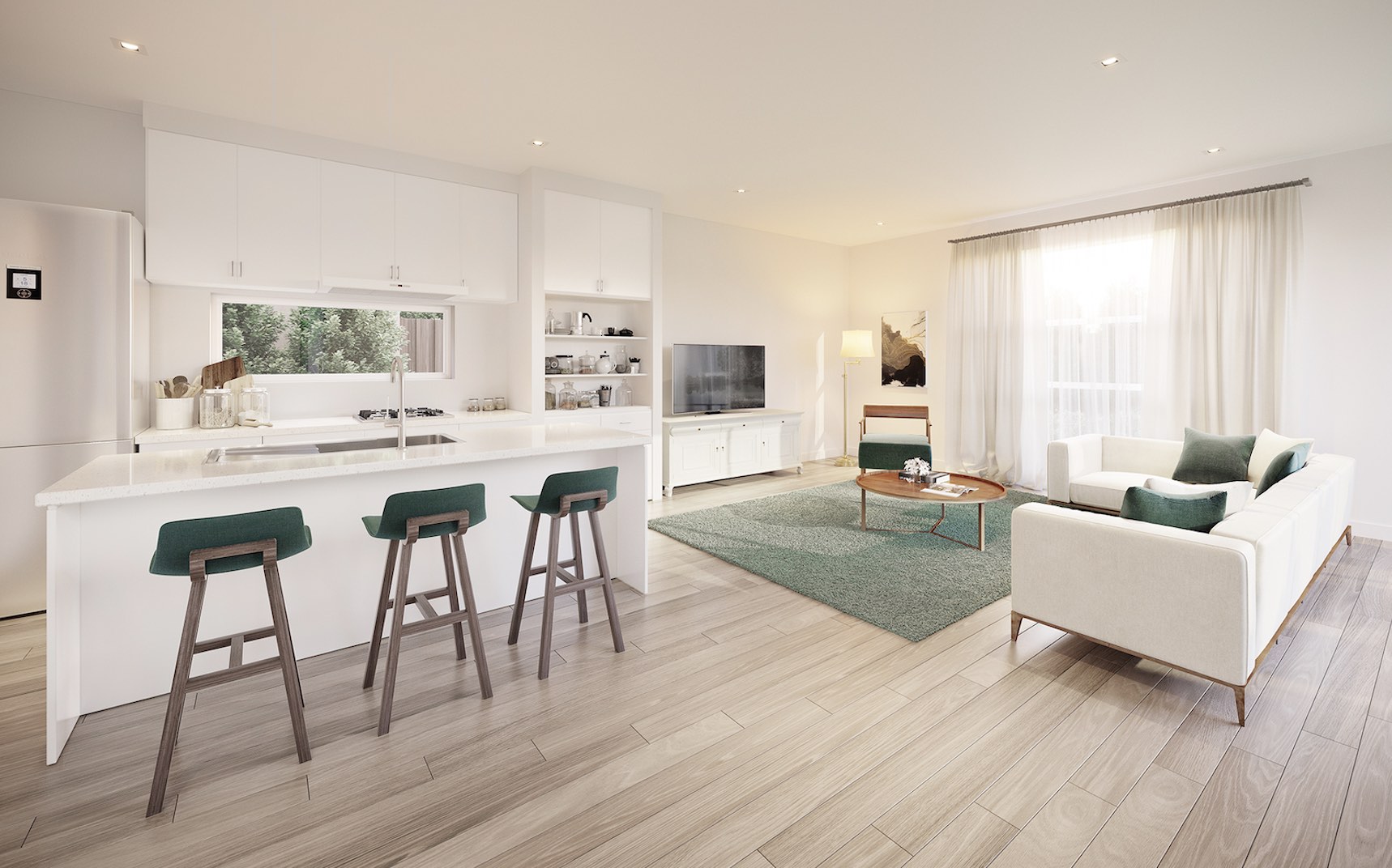 The Chapel Residence – Keysborough Living area Render