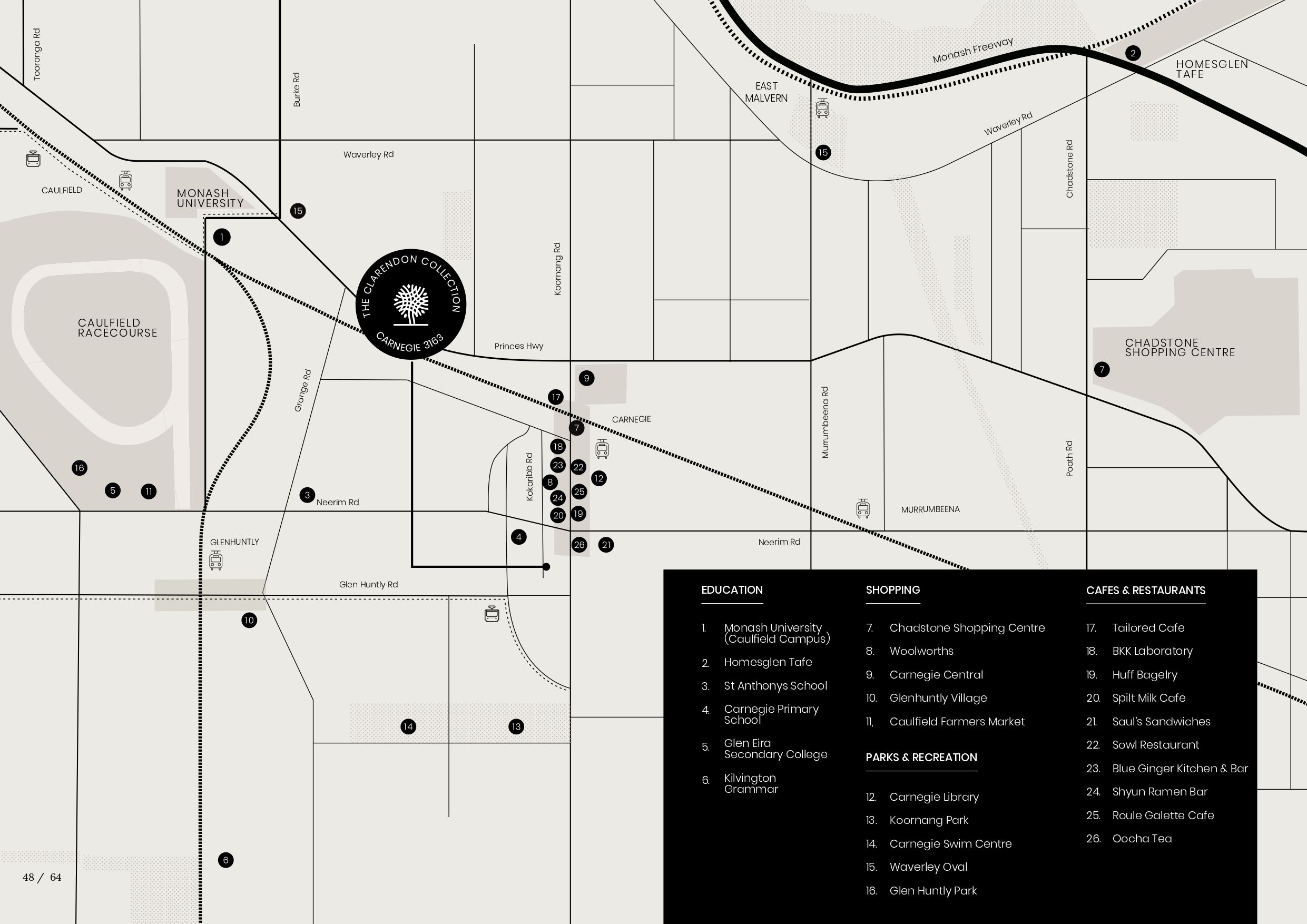 The Clarendon Collection - Carnegie Location Map