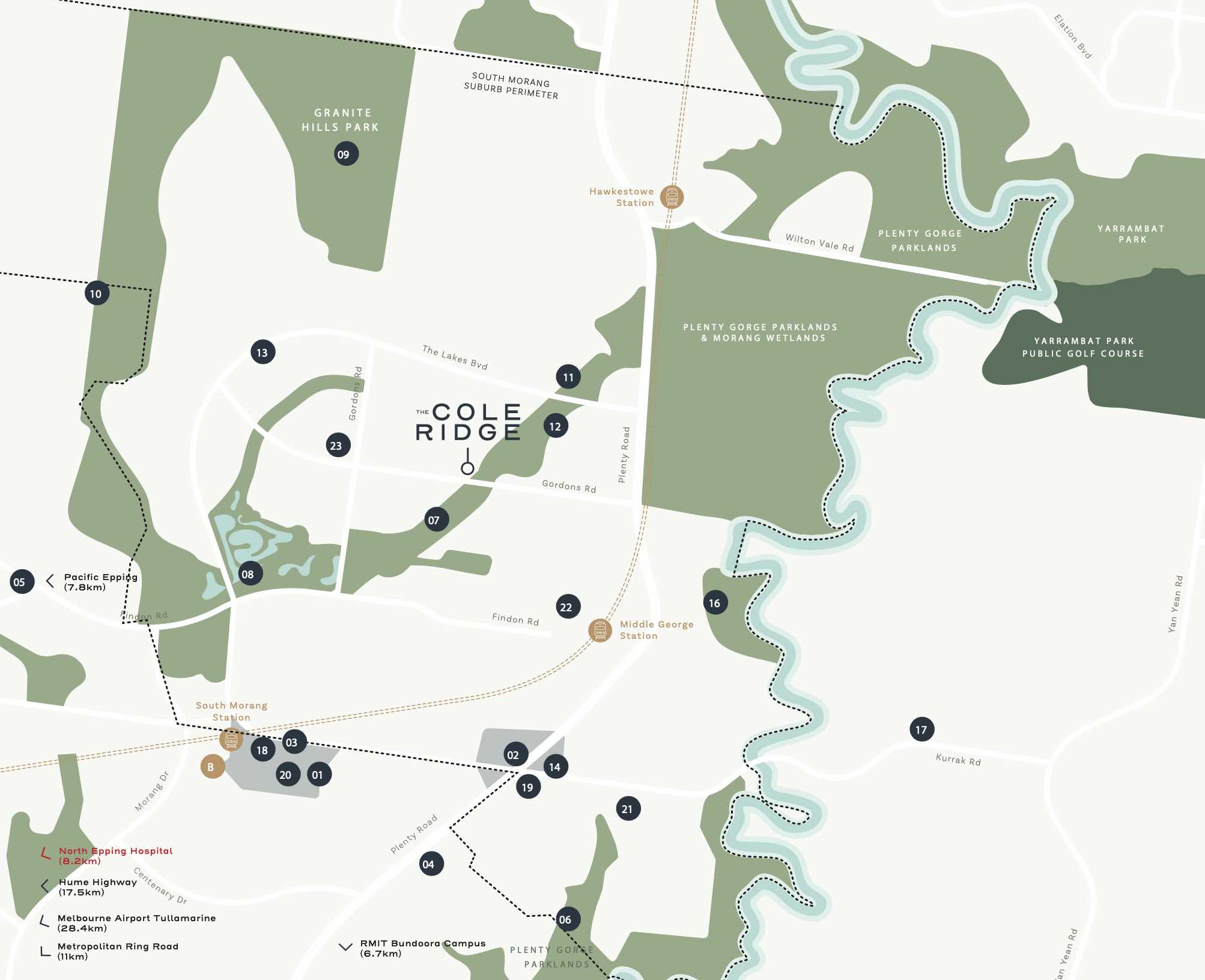 The Cole Ridge Estate - South Morang Location map