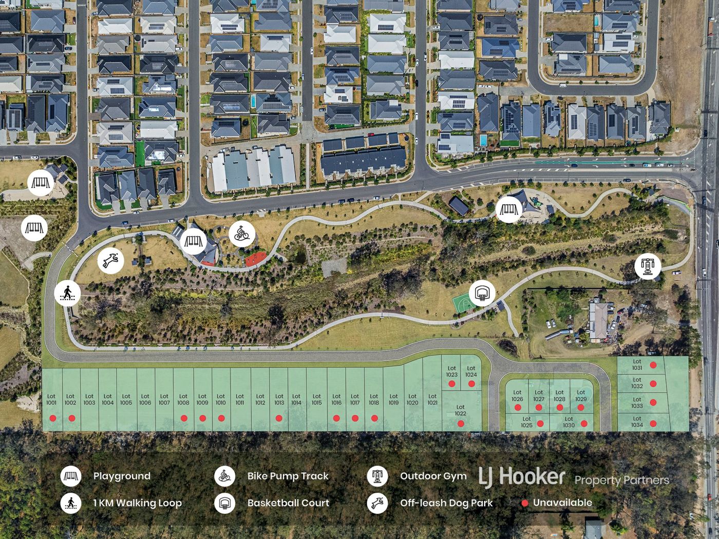 The Collection at Carvers Estate - Park Ridge Aerial