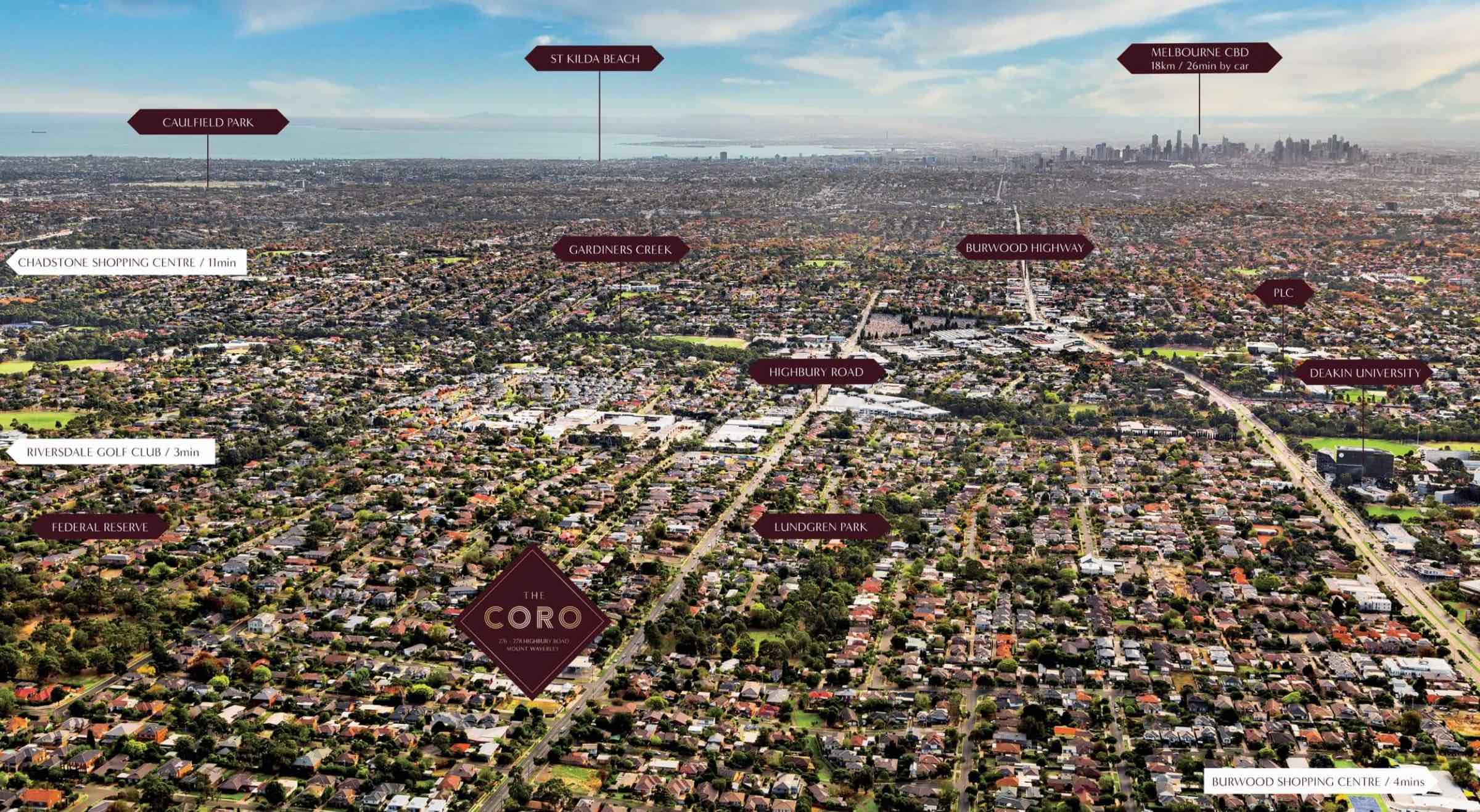 The Coro Estate - Mount Waverley Location map