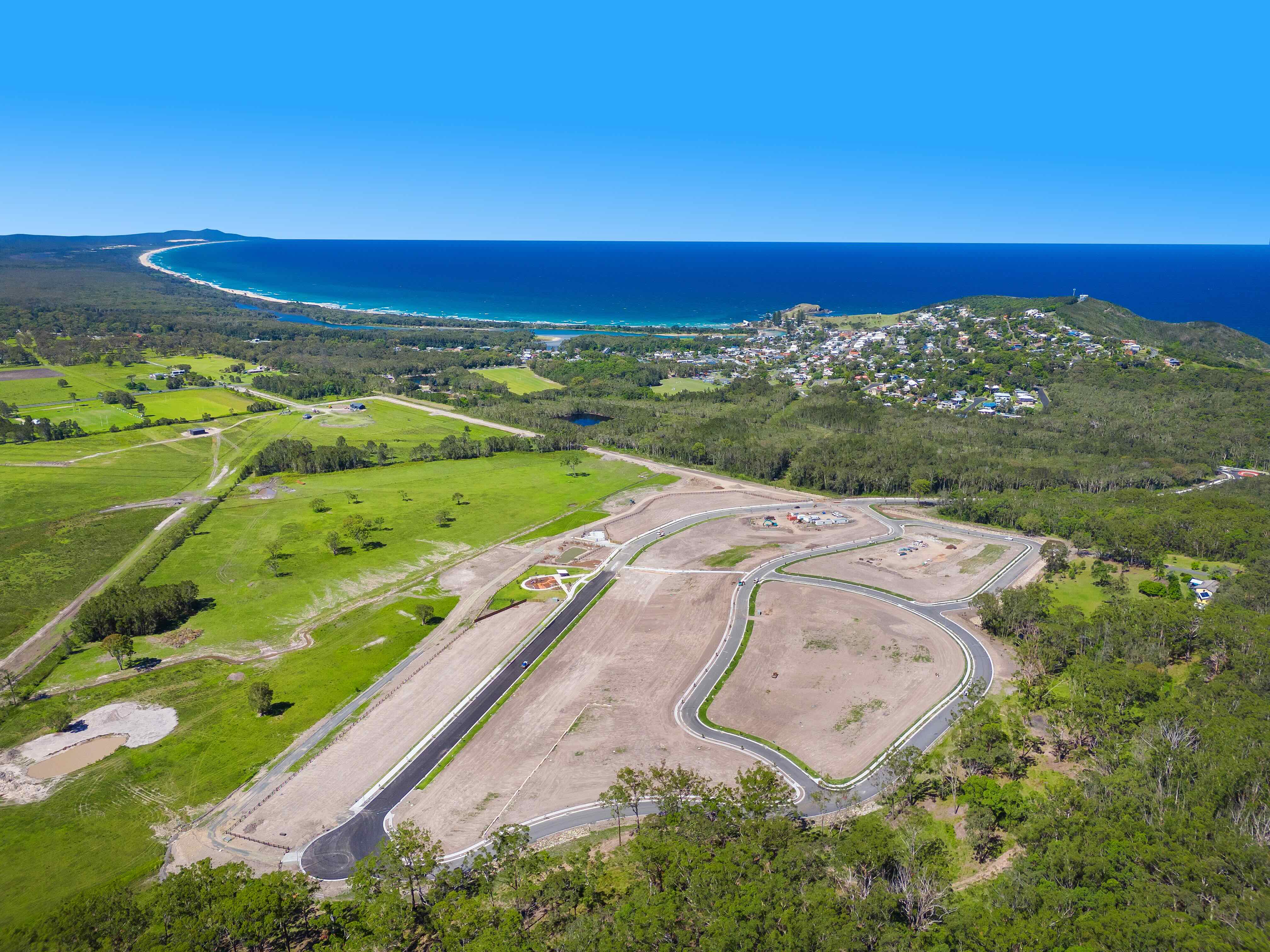 The Crescent Estate - Crescent Head Aerial