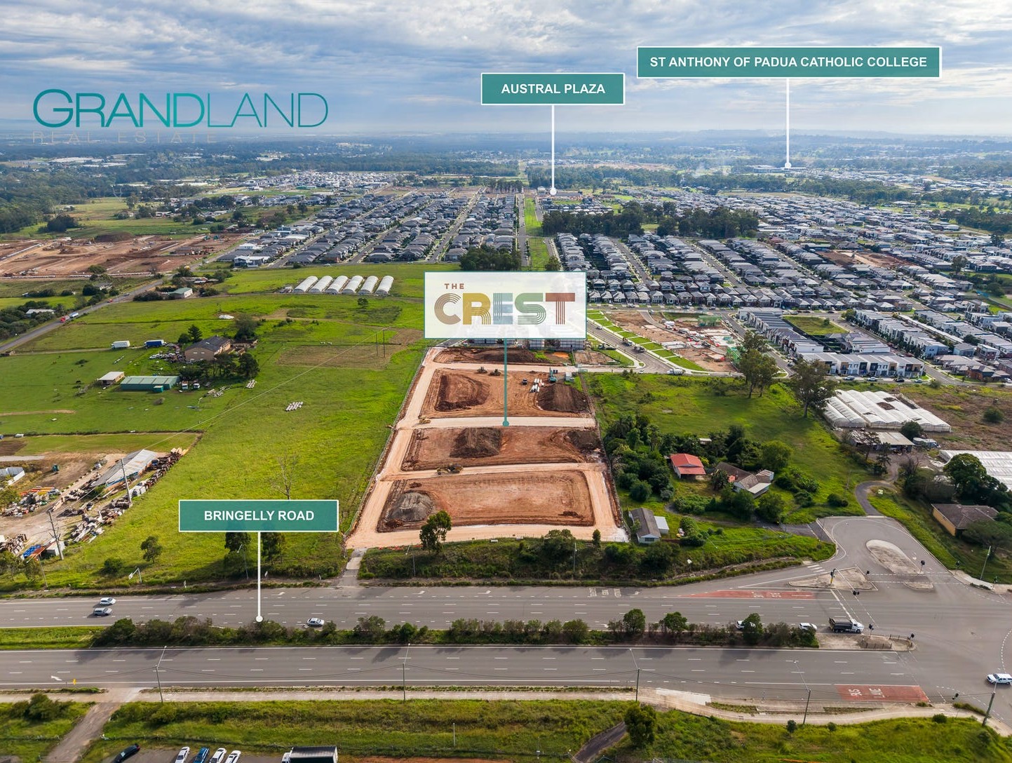 The Crest Estate - Austral Aerial