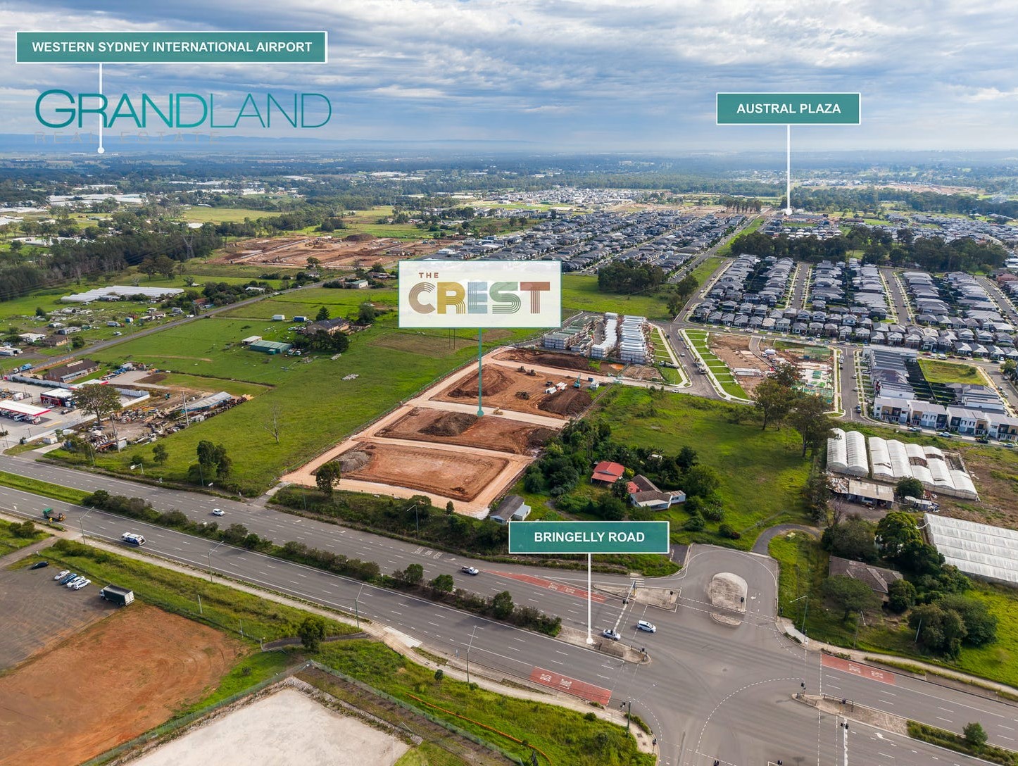 The Crest Estate - Austral Aerial