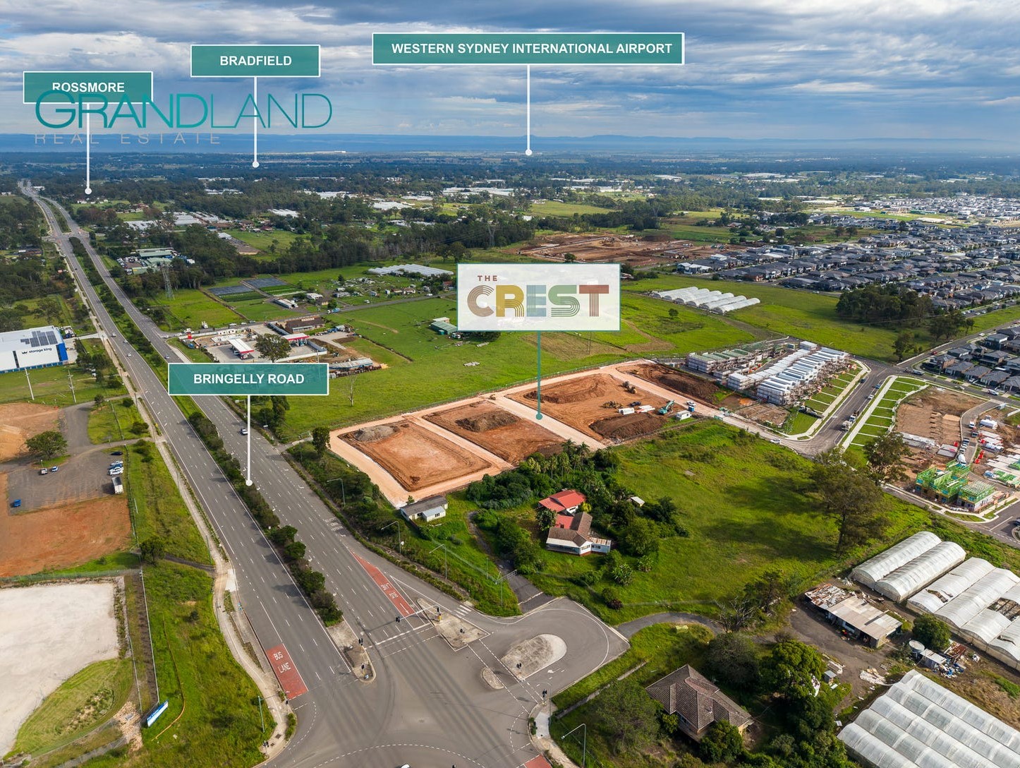The Crest Estate - Austral Aerial