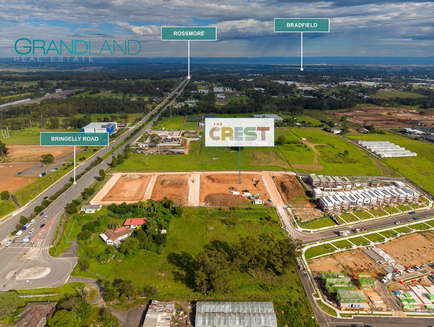 The Crest Estate - Austral Aerial