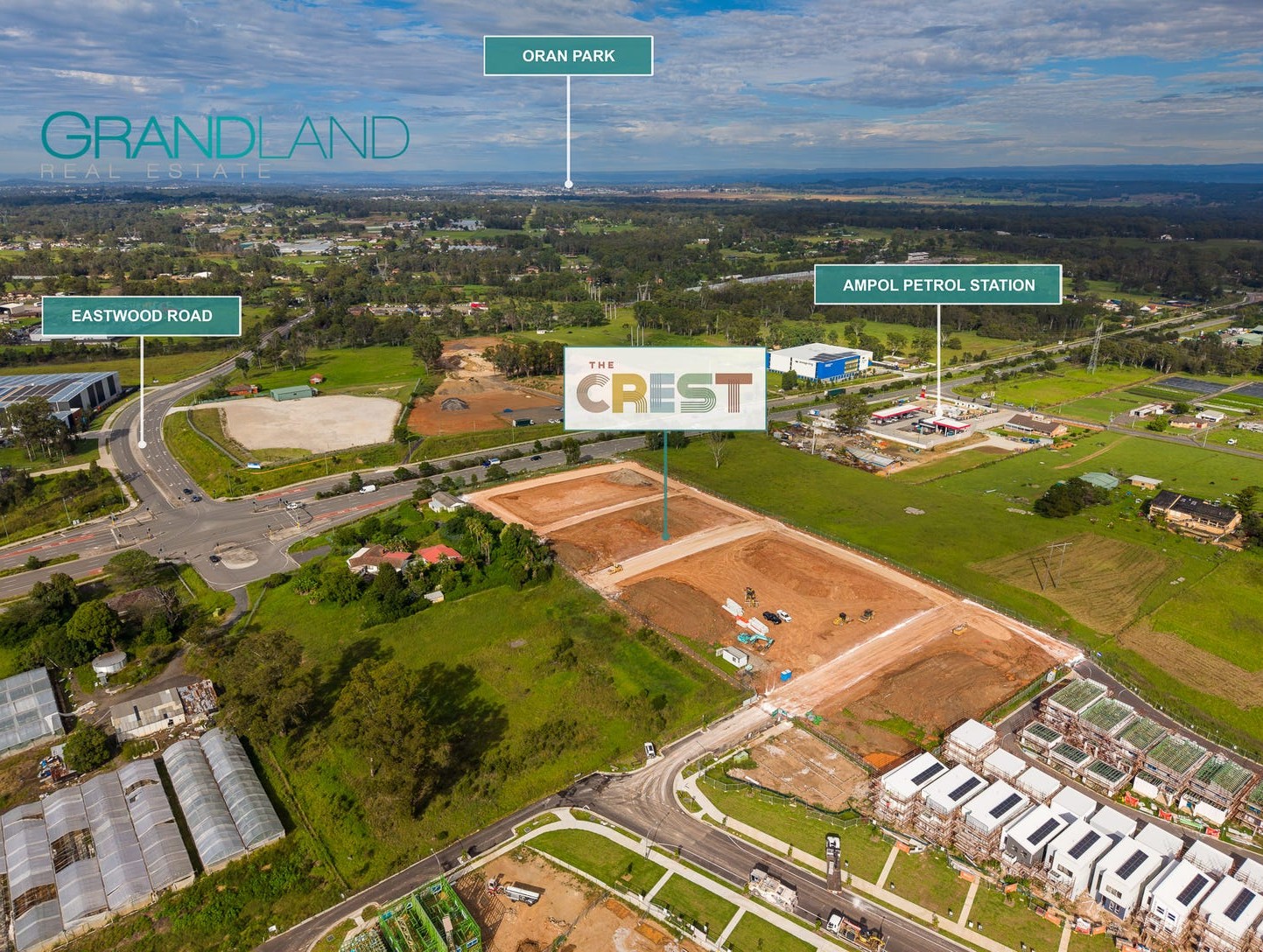 The Crest Estate - Austral Aerial