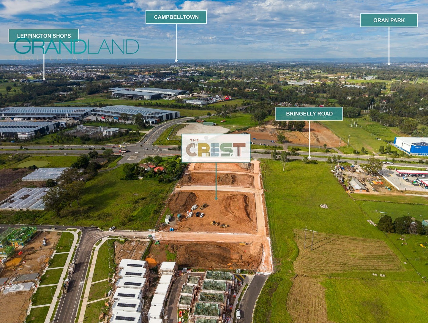 The Crest Estate - Austral Aerial