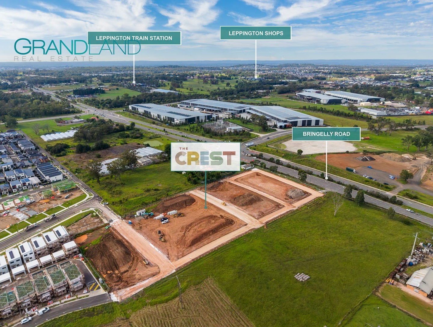 The Crest Estate - Austral Aerial