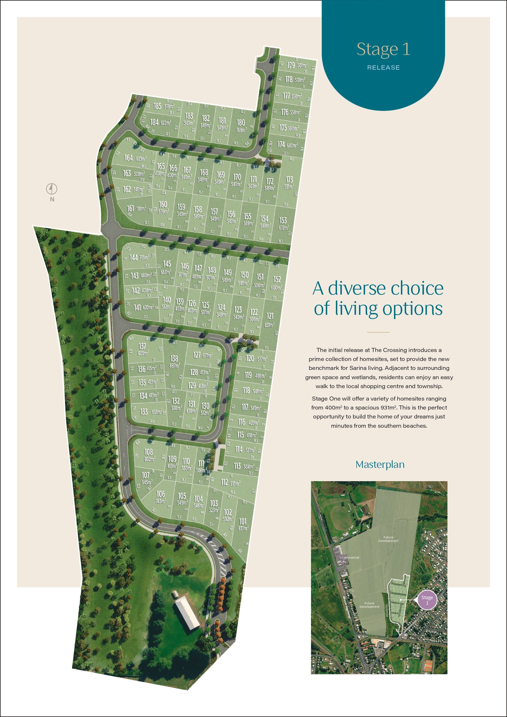 The Crossing Estate - Sarina Release Map