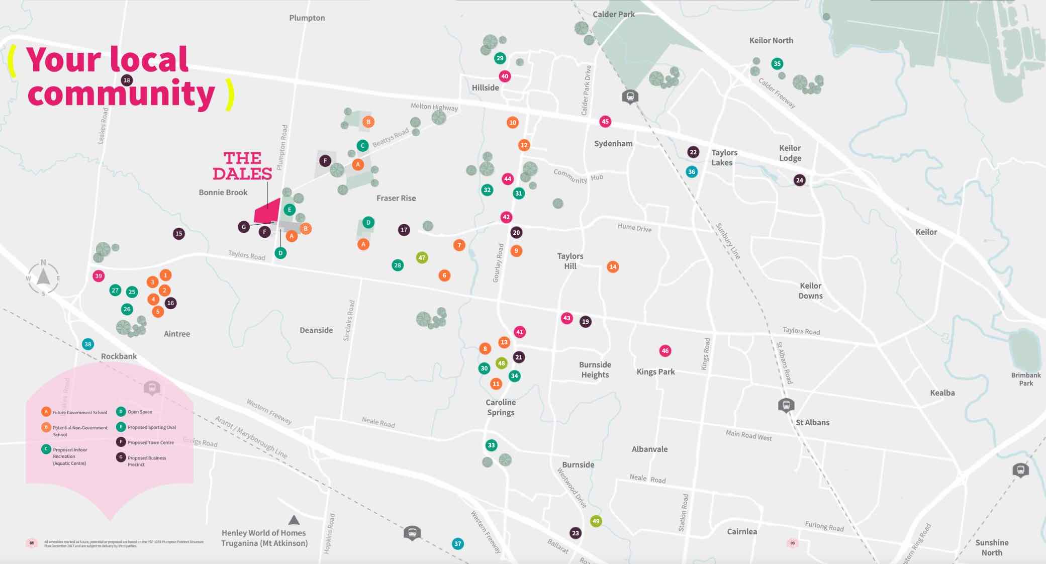 The Dales Estate - Bonnie Brook Location Map