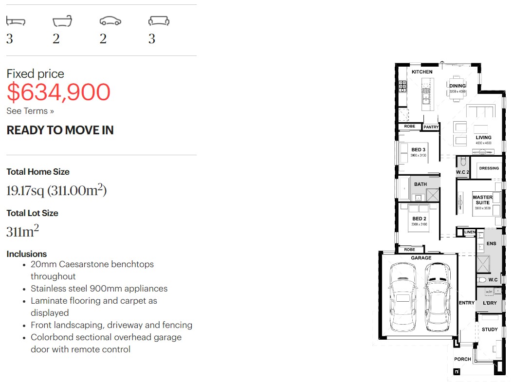 The Dales Estate - Bonnie Brook Floorplan