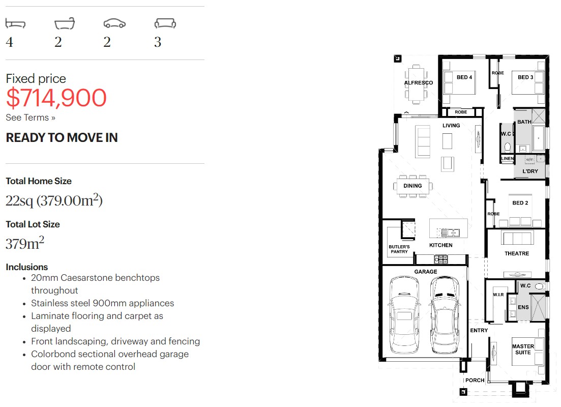 The Dales Estate - Bonnie Brook Floorplan