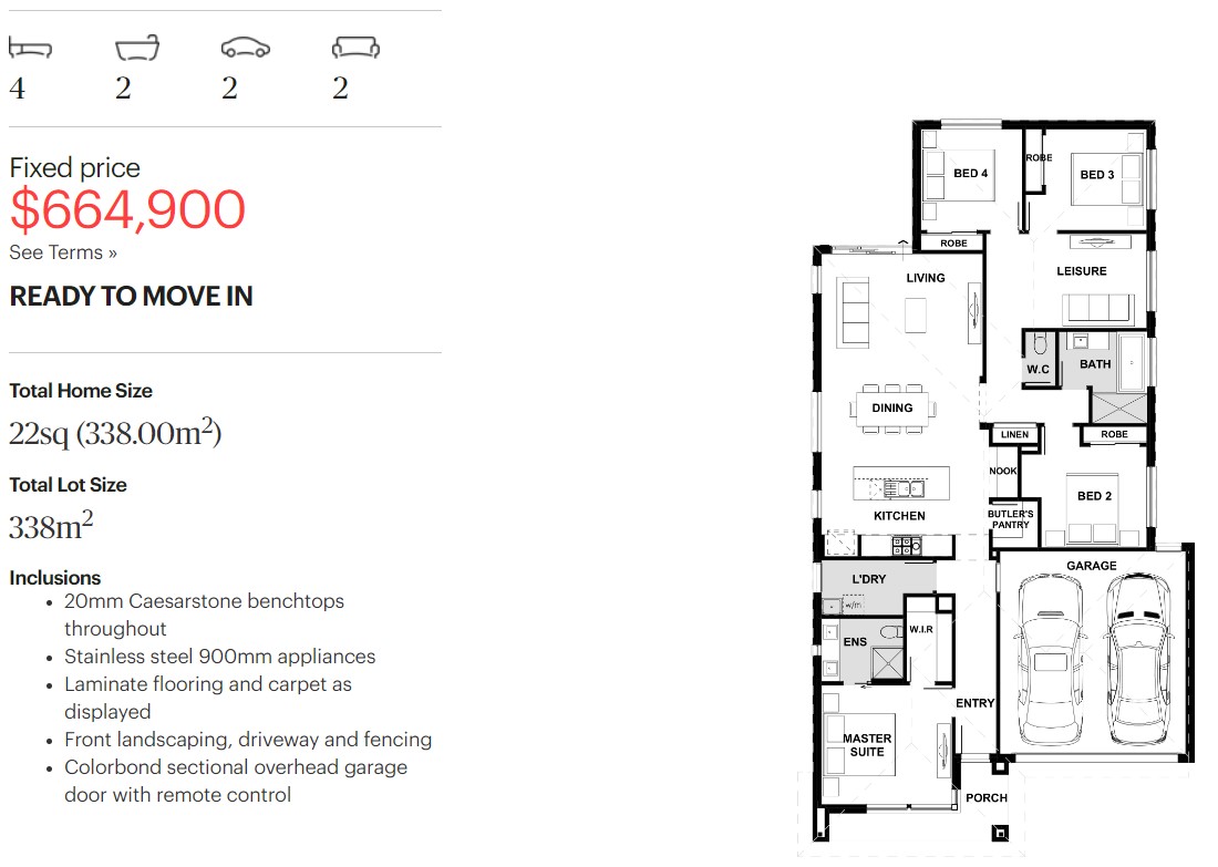 The Dales Estate - Bonnie Brook Floorplan