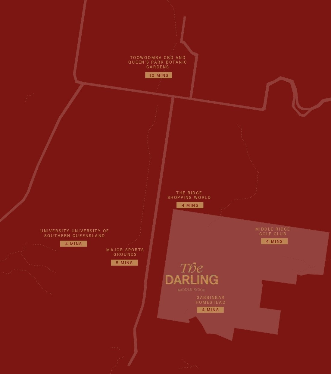 The Darling Estate - Middle Ridge Location Map