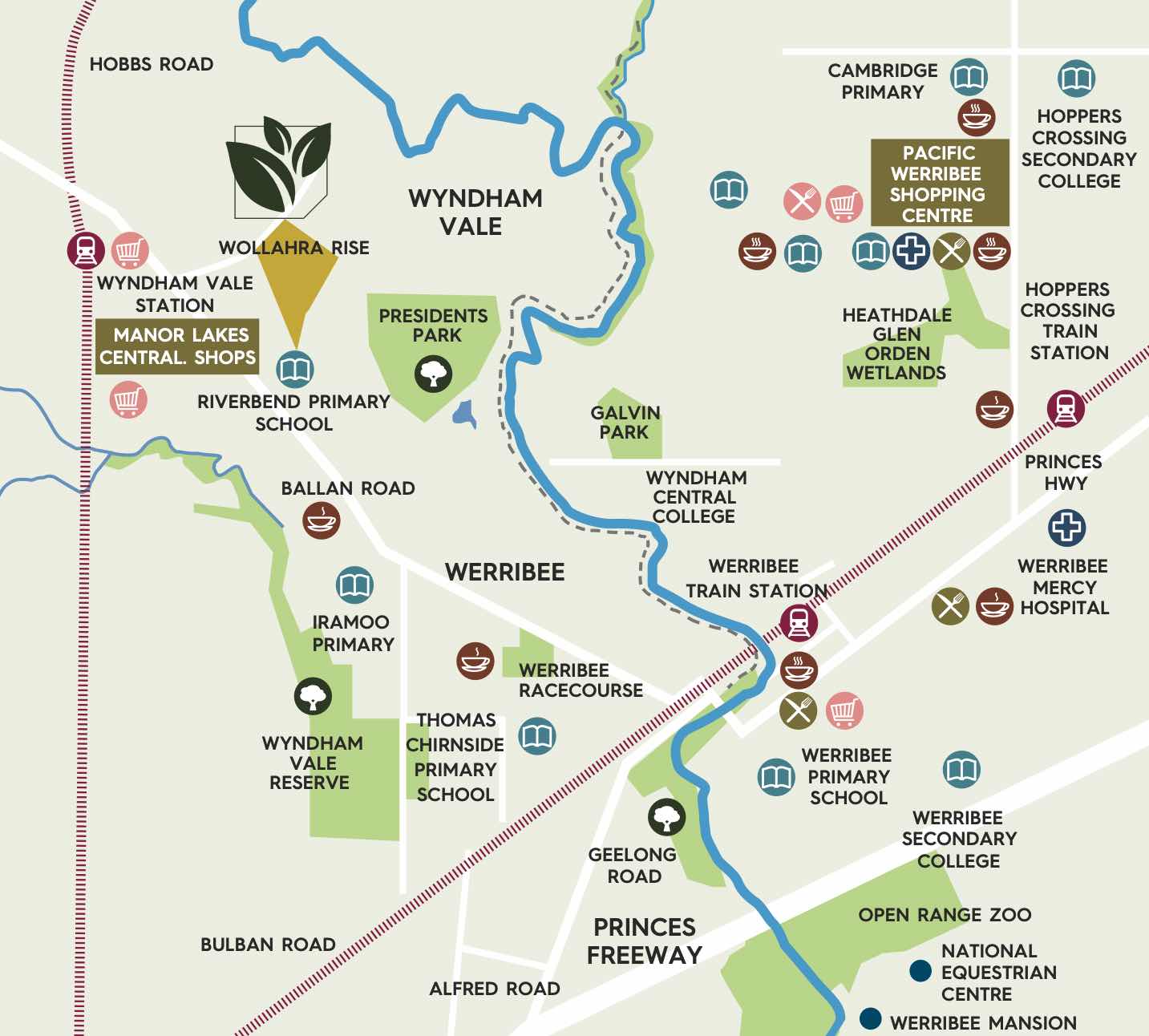 The Enclave Estate - Wyndham Vale Location map