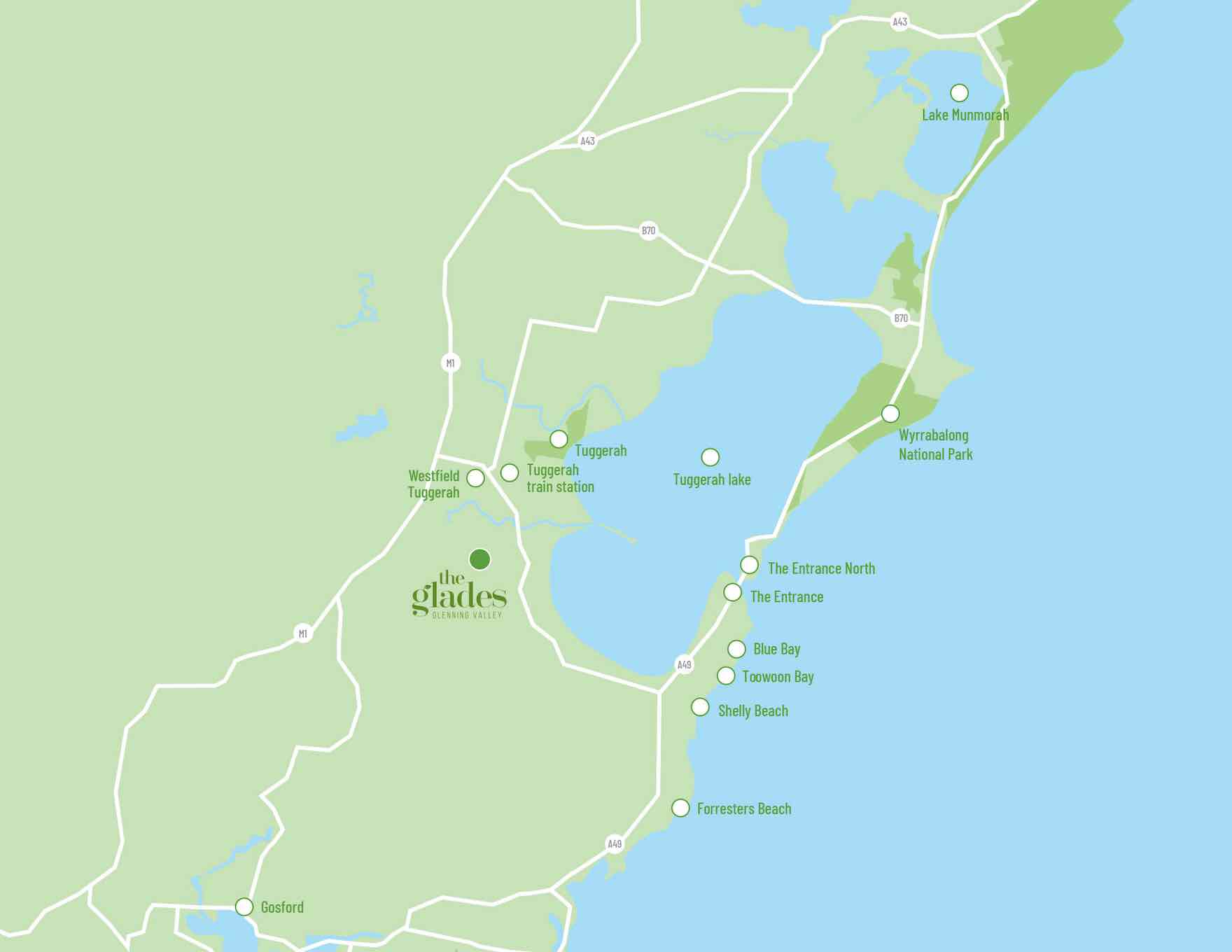 The Glades Estate - Glenning Valley Location map