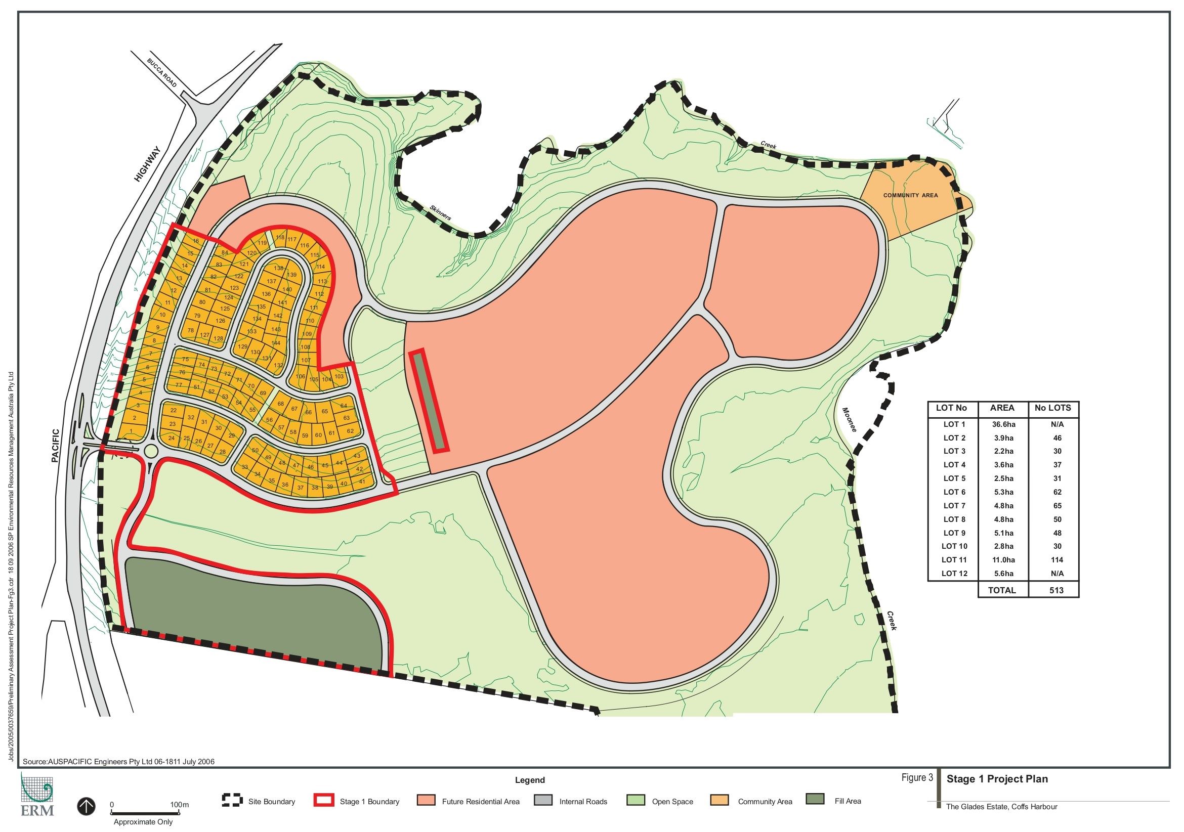 The Glades Estate - Moonee Beach Release Map