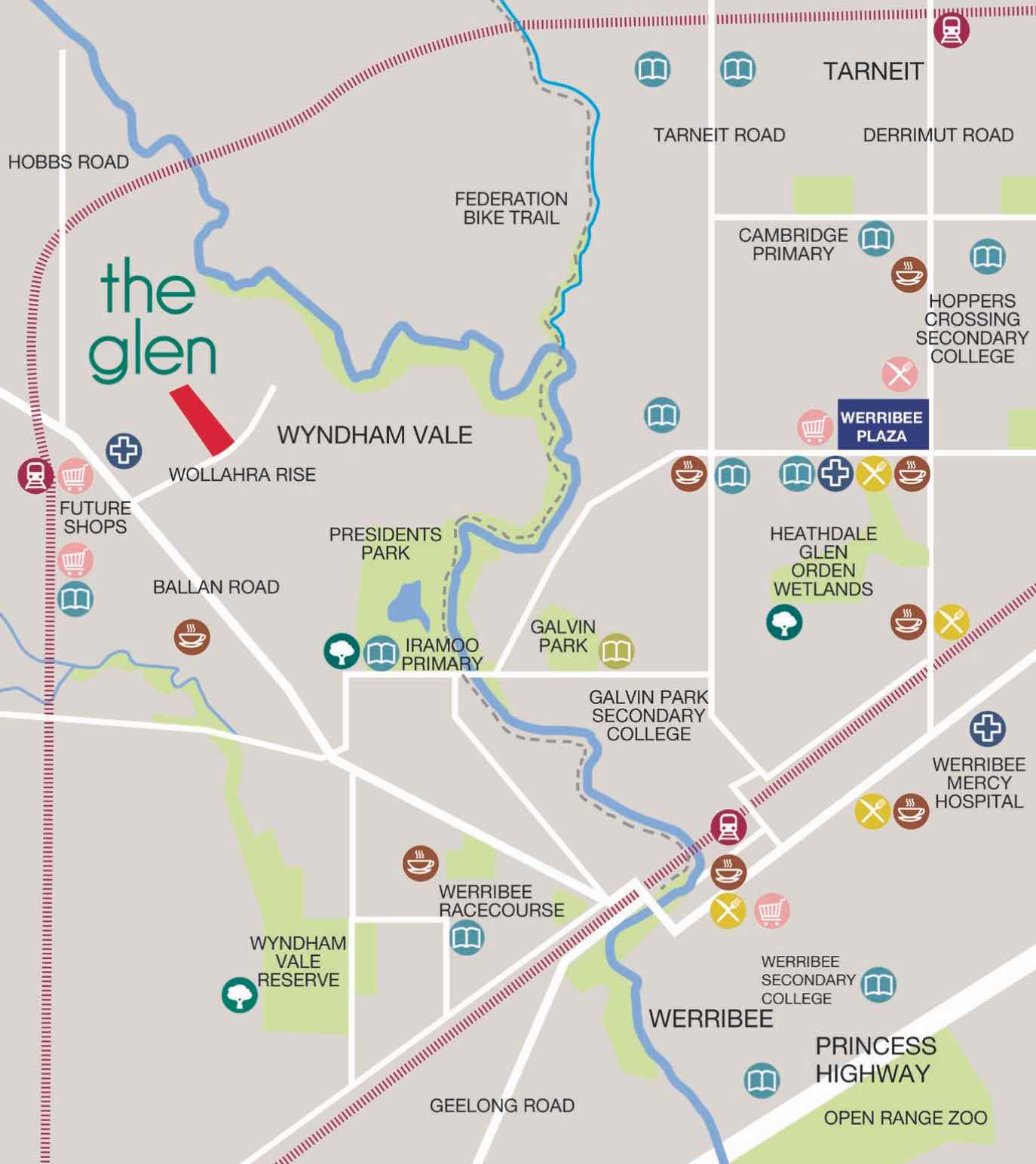The Glen Wyndham Vale Location map