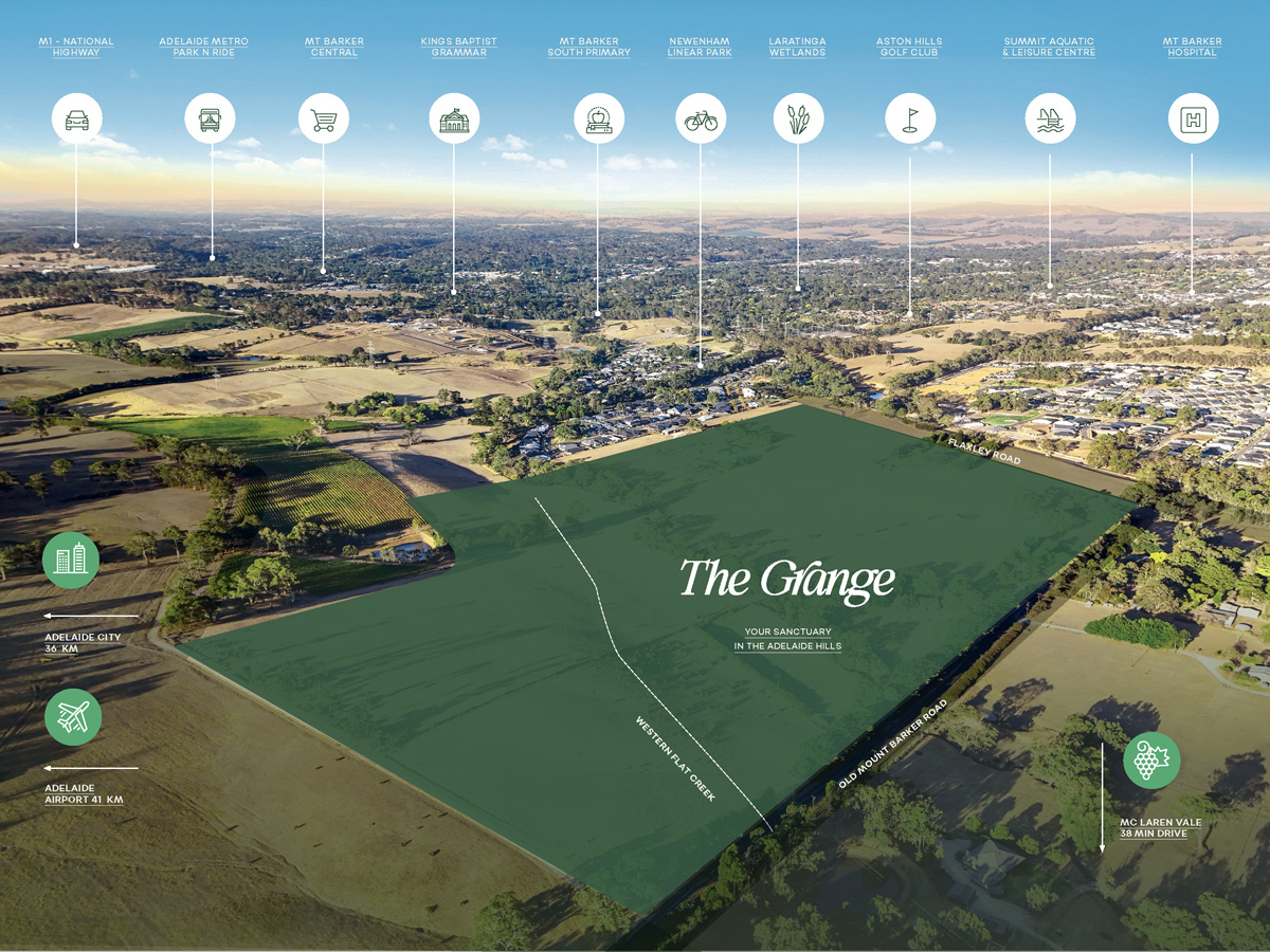 The Grange Estate - Mount Barker Aerial