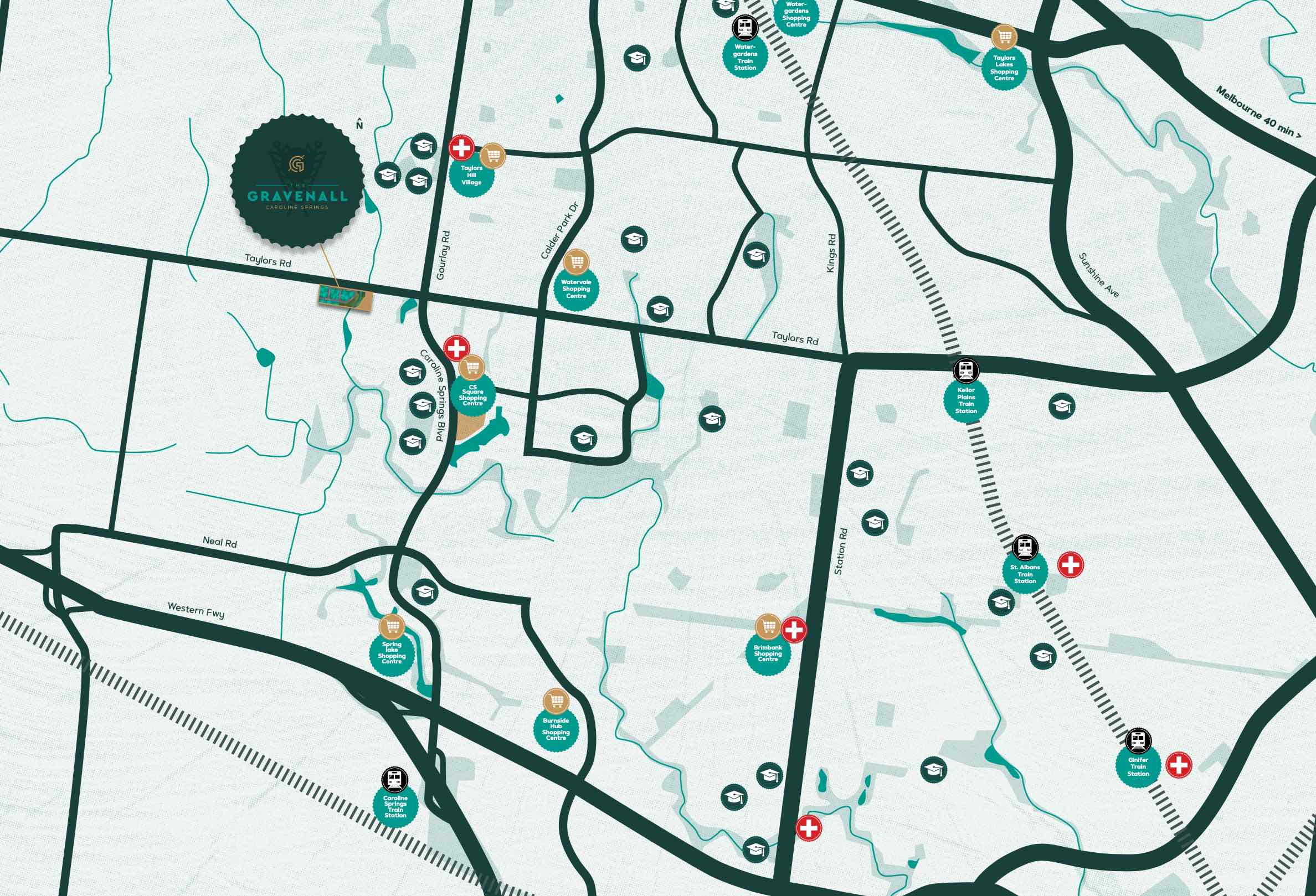 The Gravenall Caroline Springs Location map