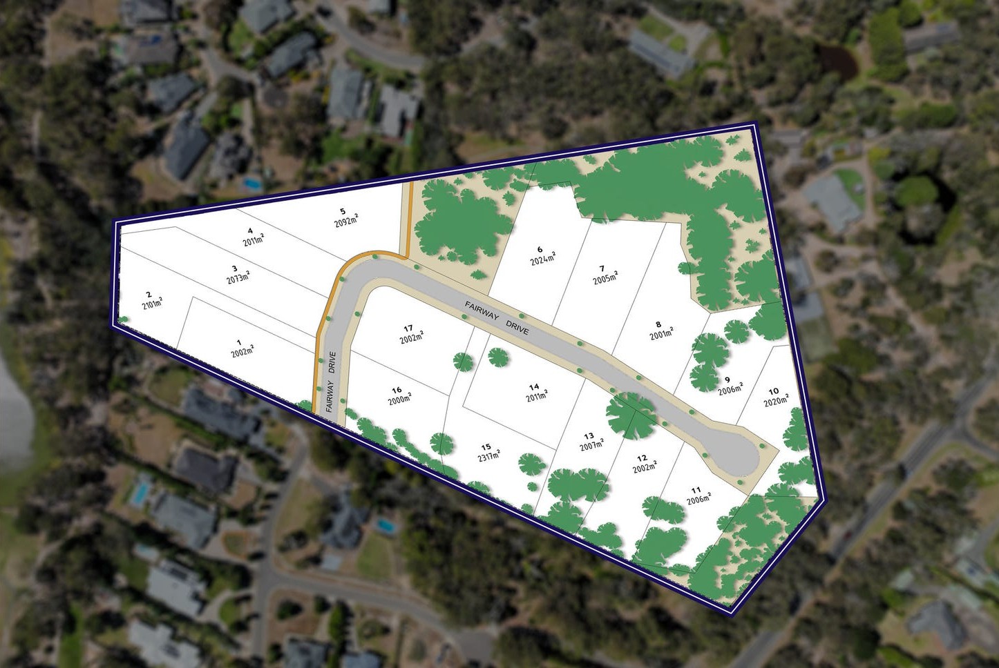 The Greens Estate - Gisborn Aerial