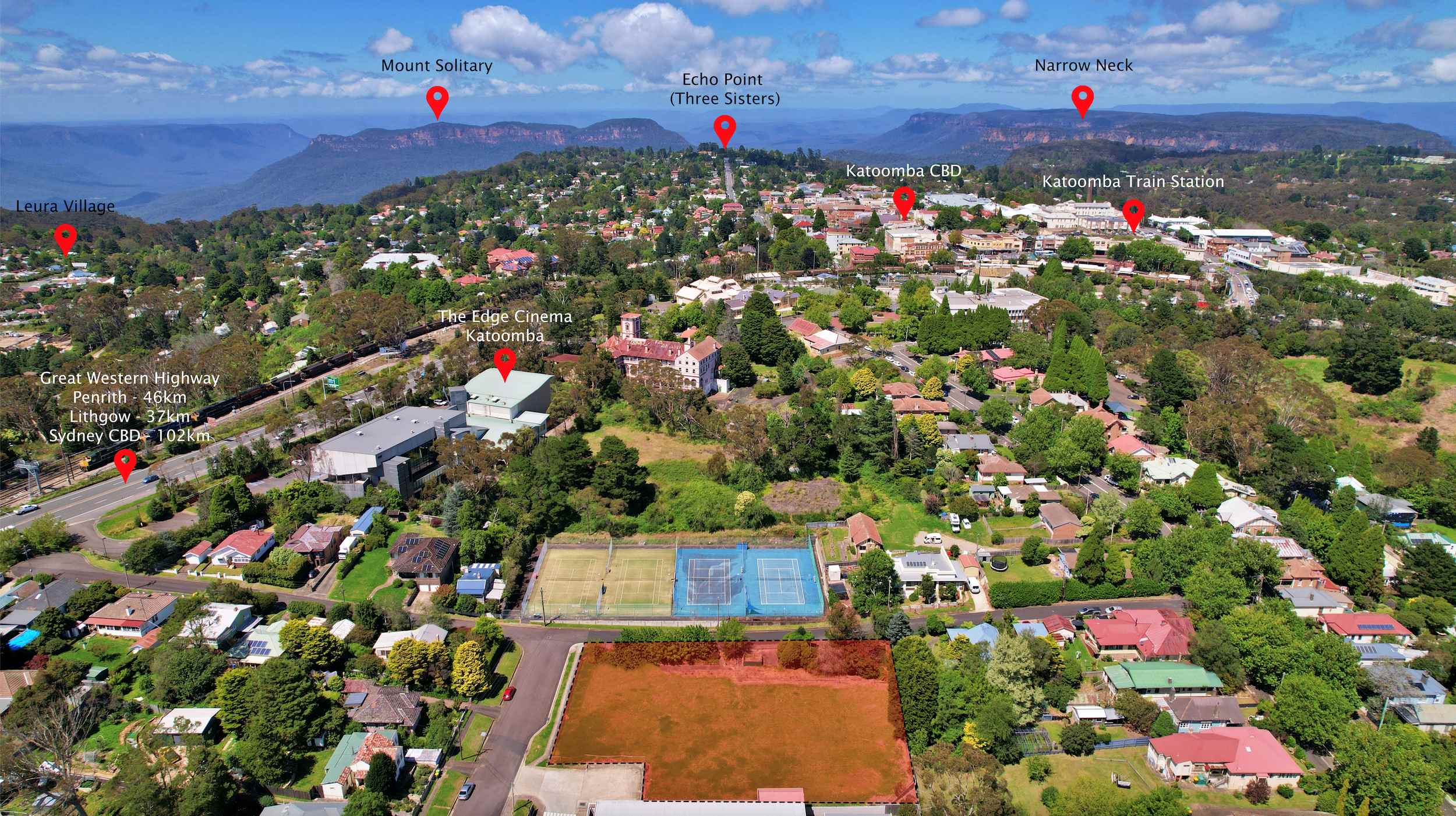 The Greens Townhomes - Katoomba Aerial